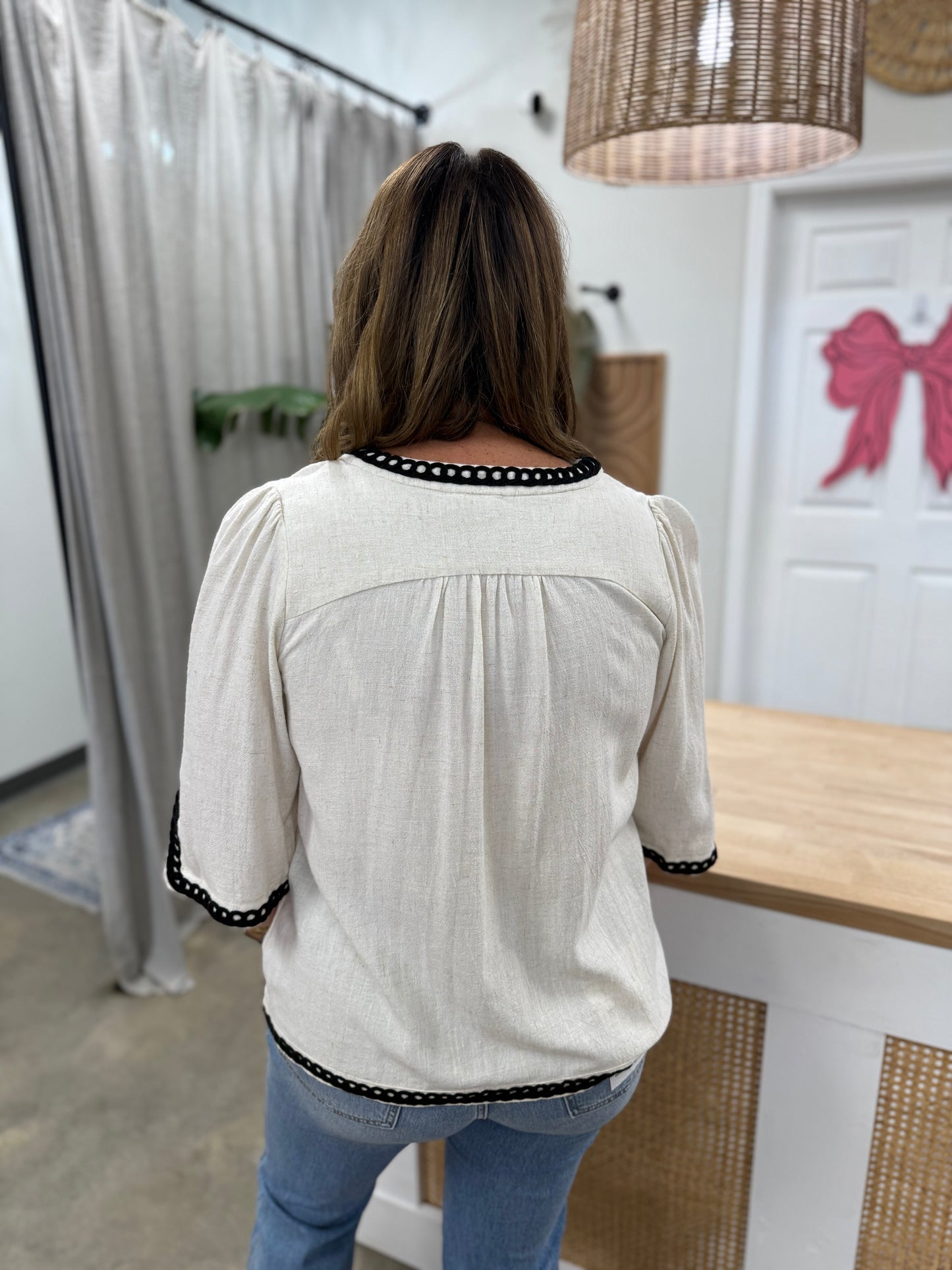 The Kimberly Linen Tunic Top