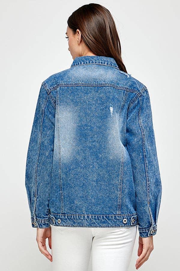 Distressed  Denim Jacket