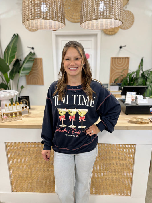Tini Time Printed Pullover Sweatshirt