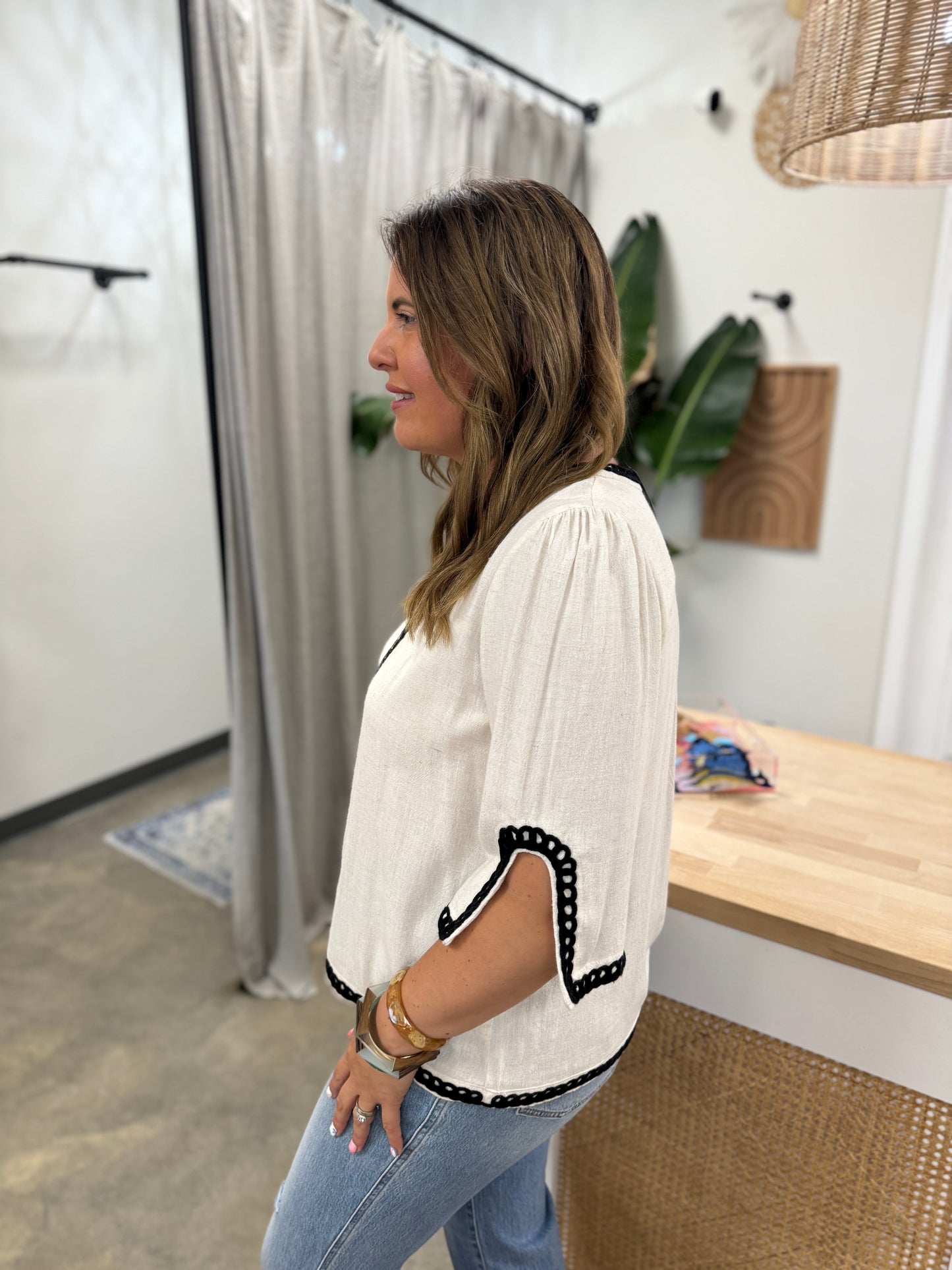 The Kimberly Linen Tunic Top