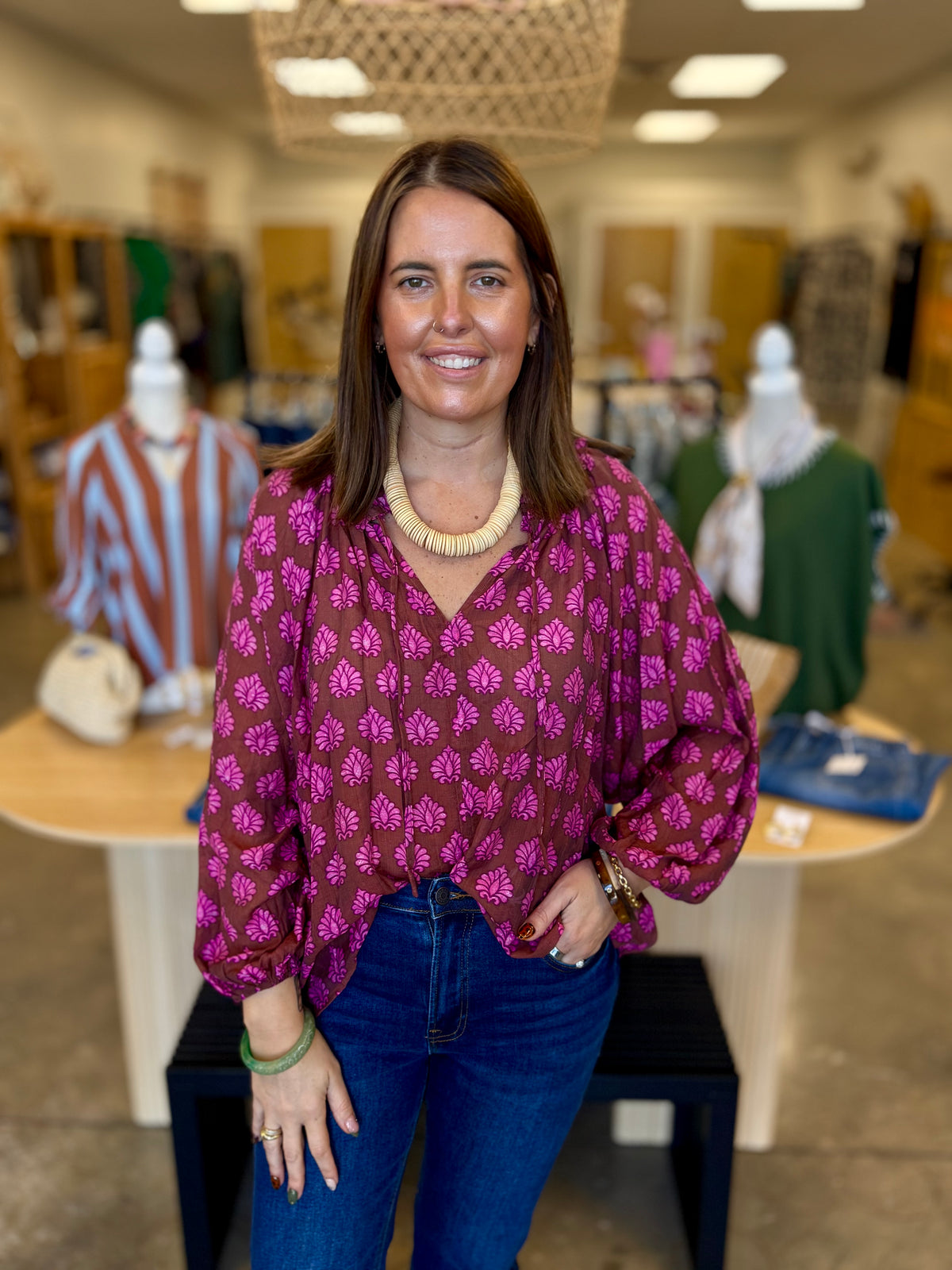 The Bridgette Printed Blouse