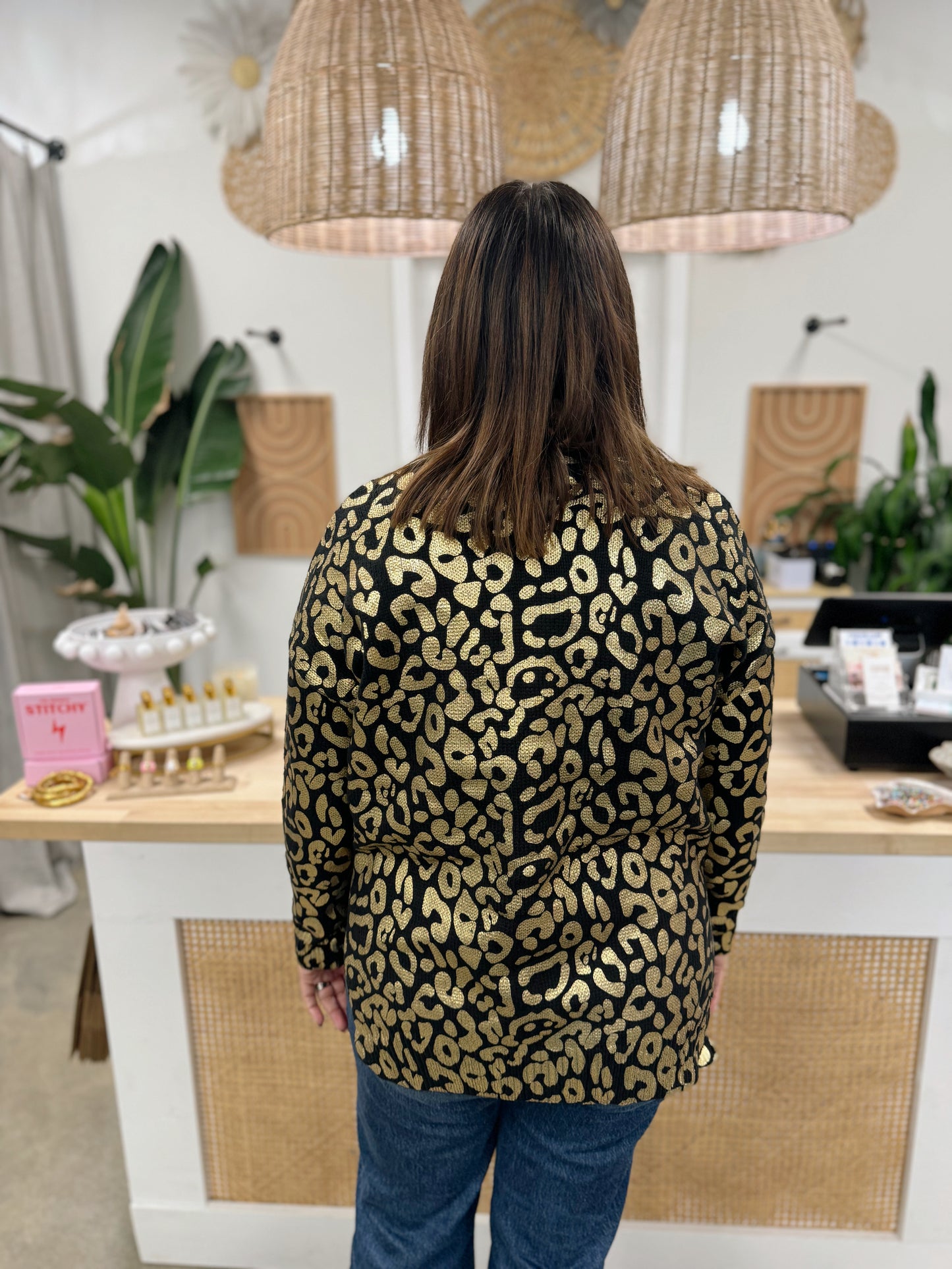 Wild Side Gold Metallic Sweater