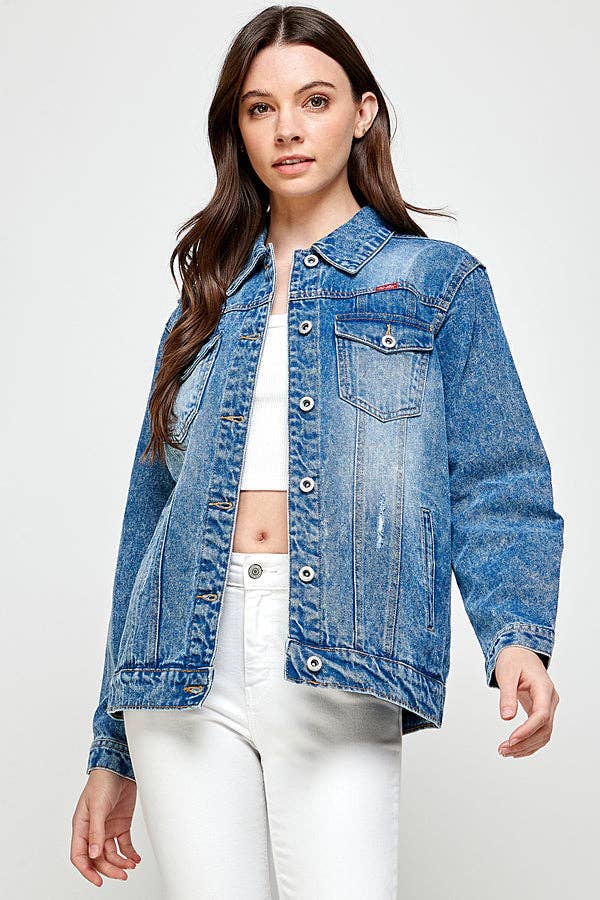 Distressed  Denim Jacket
