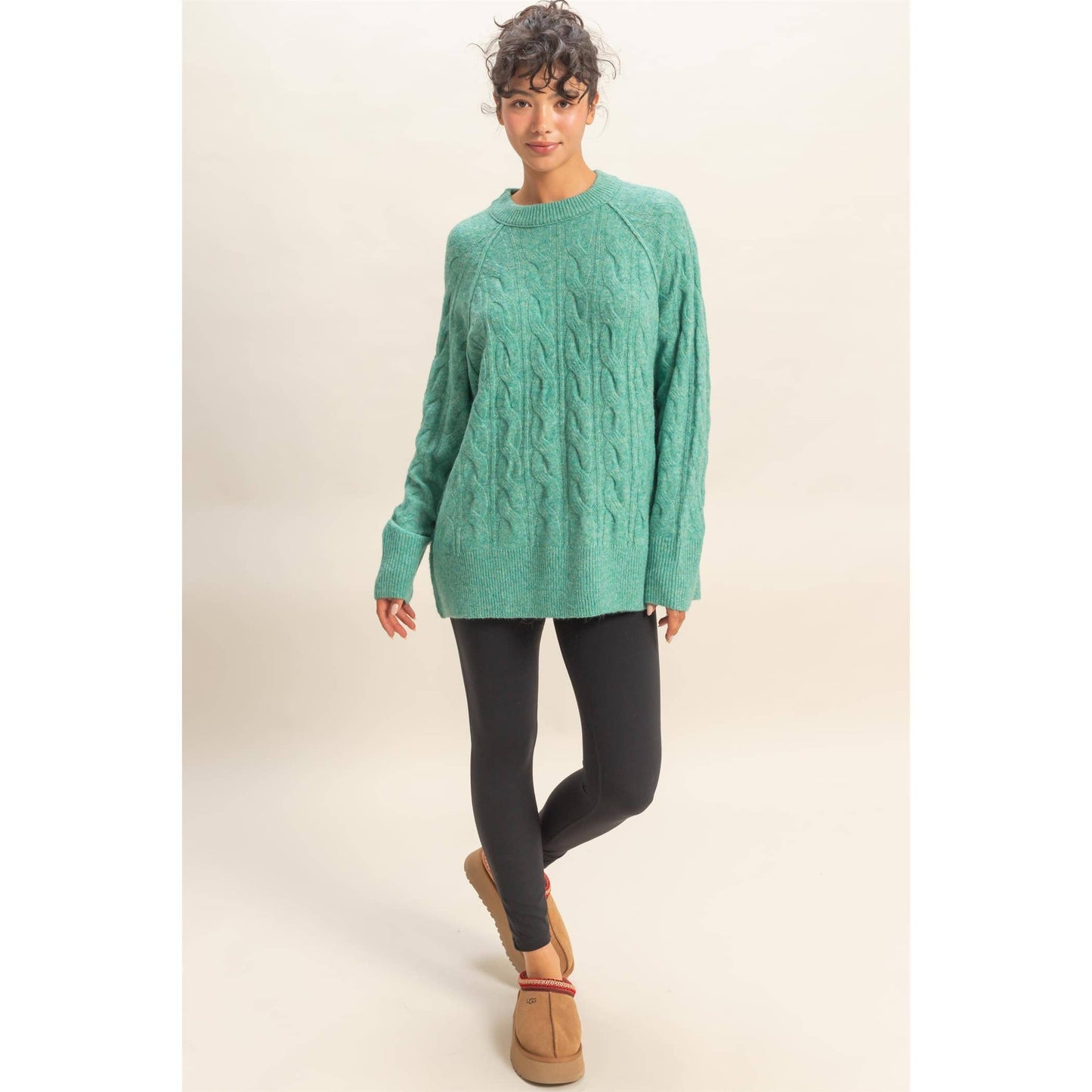 Seafoam Tunic Chunky Sweater