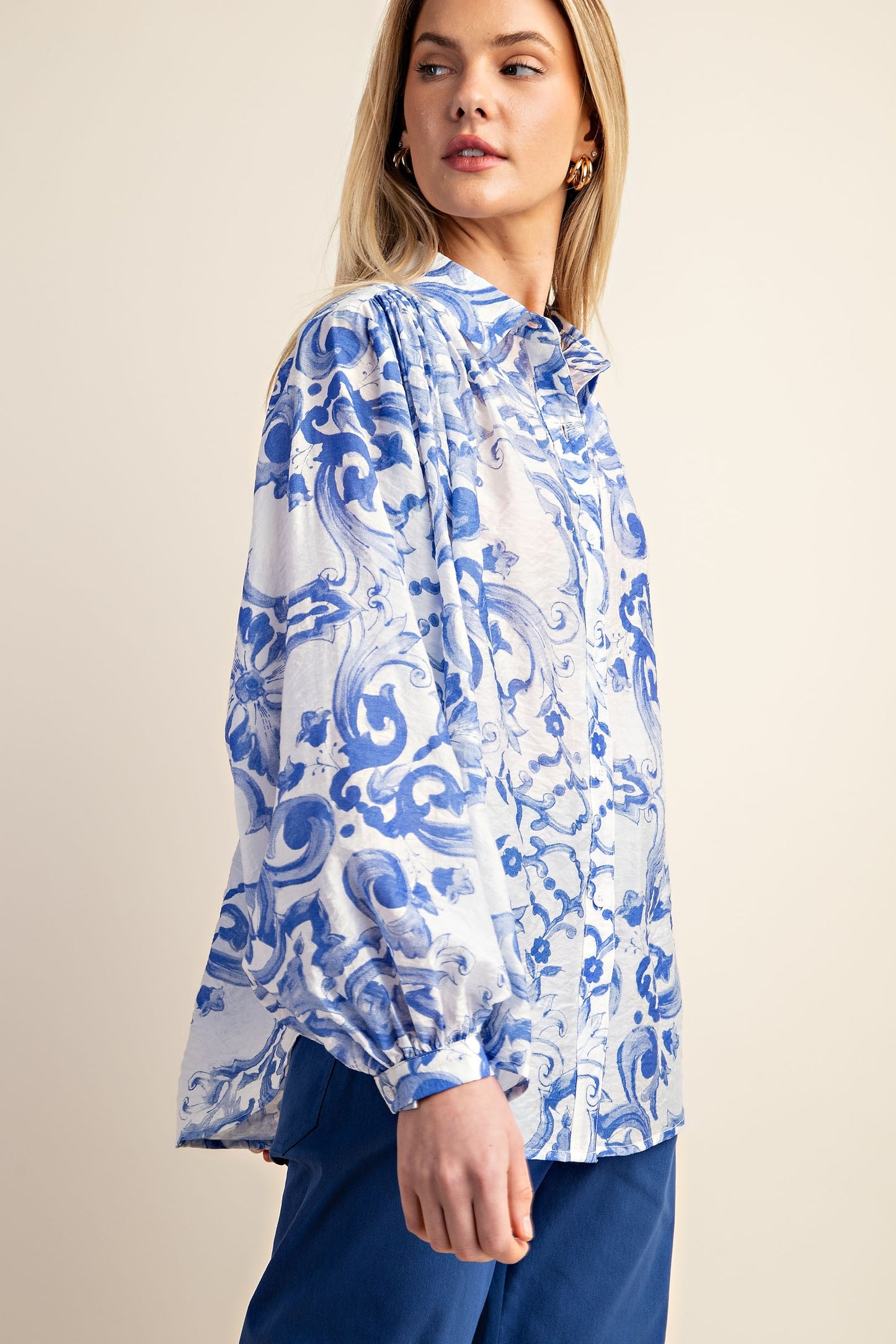 Moroccan Tile Button Down Shirt
