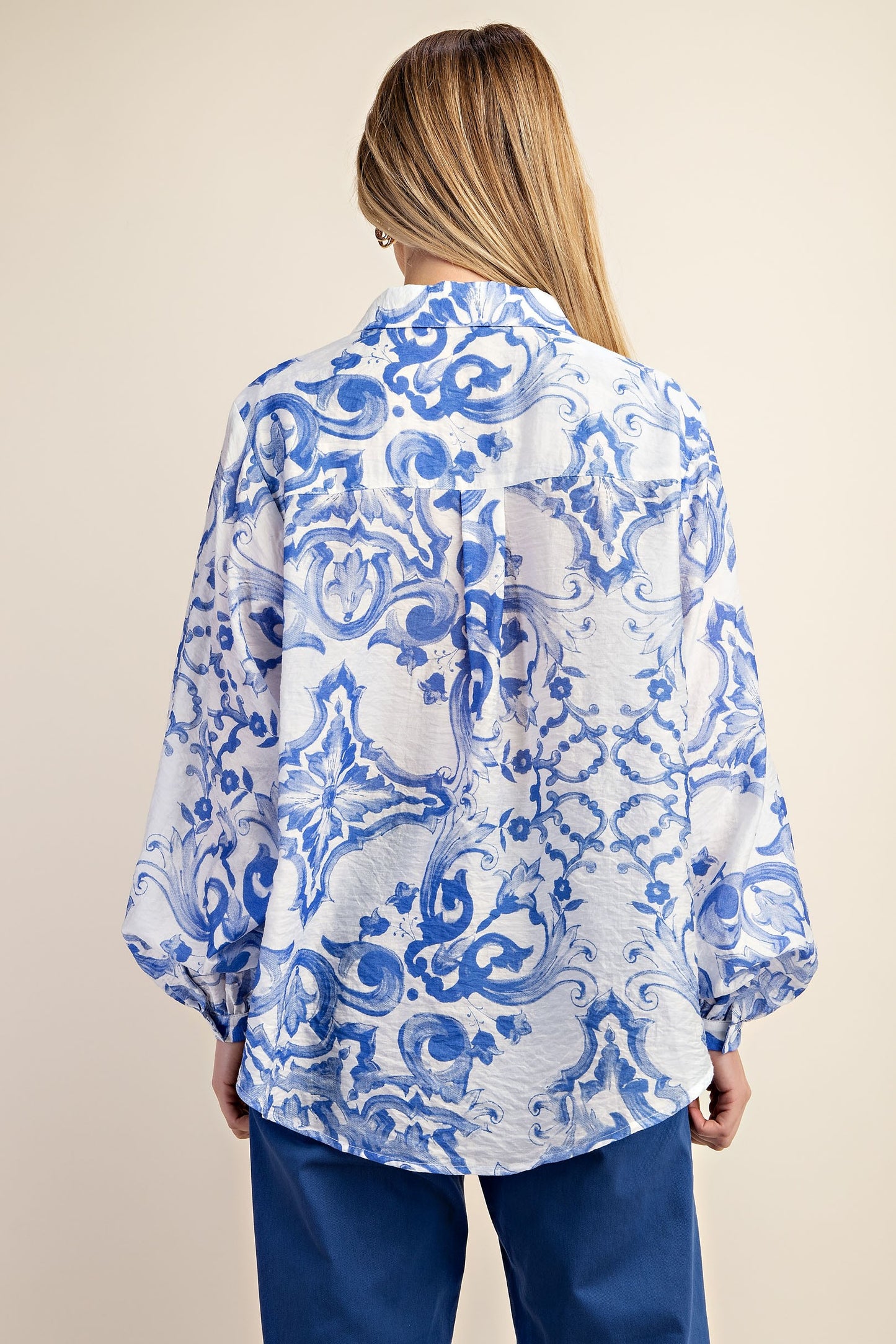 Moroccan Tile Button Down Shirt
