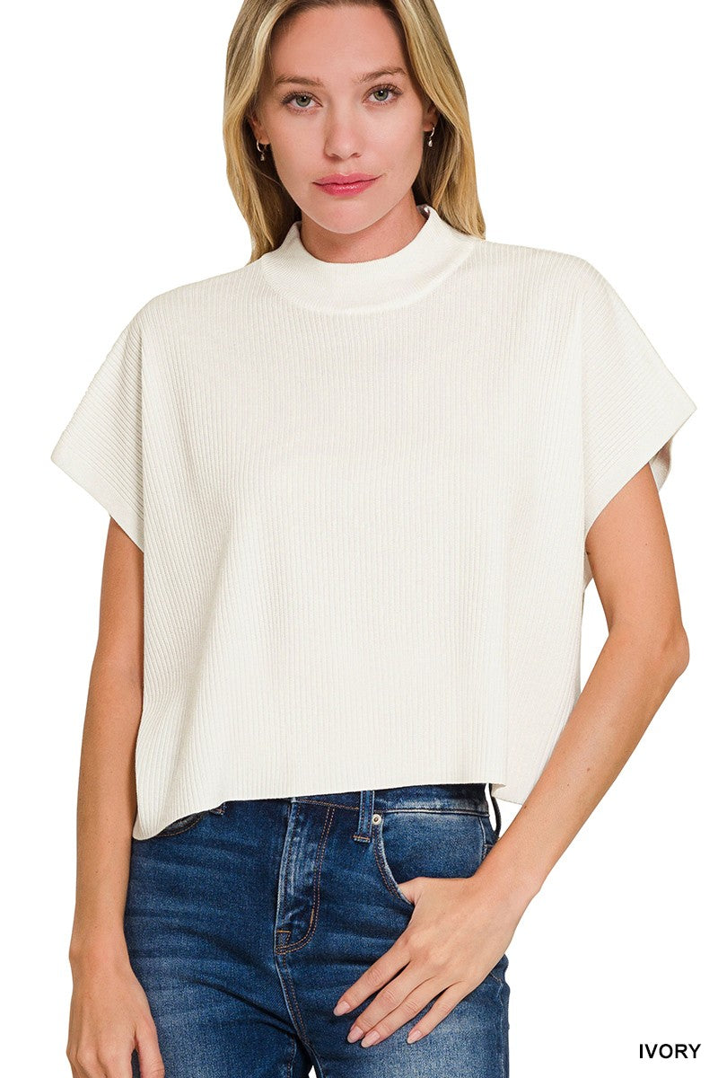 The Rochelle Sweater Top White