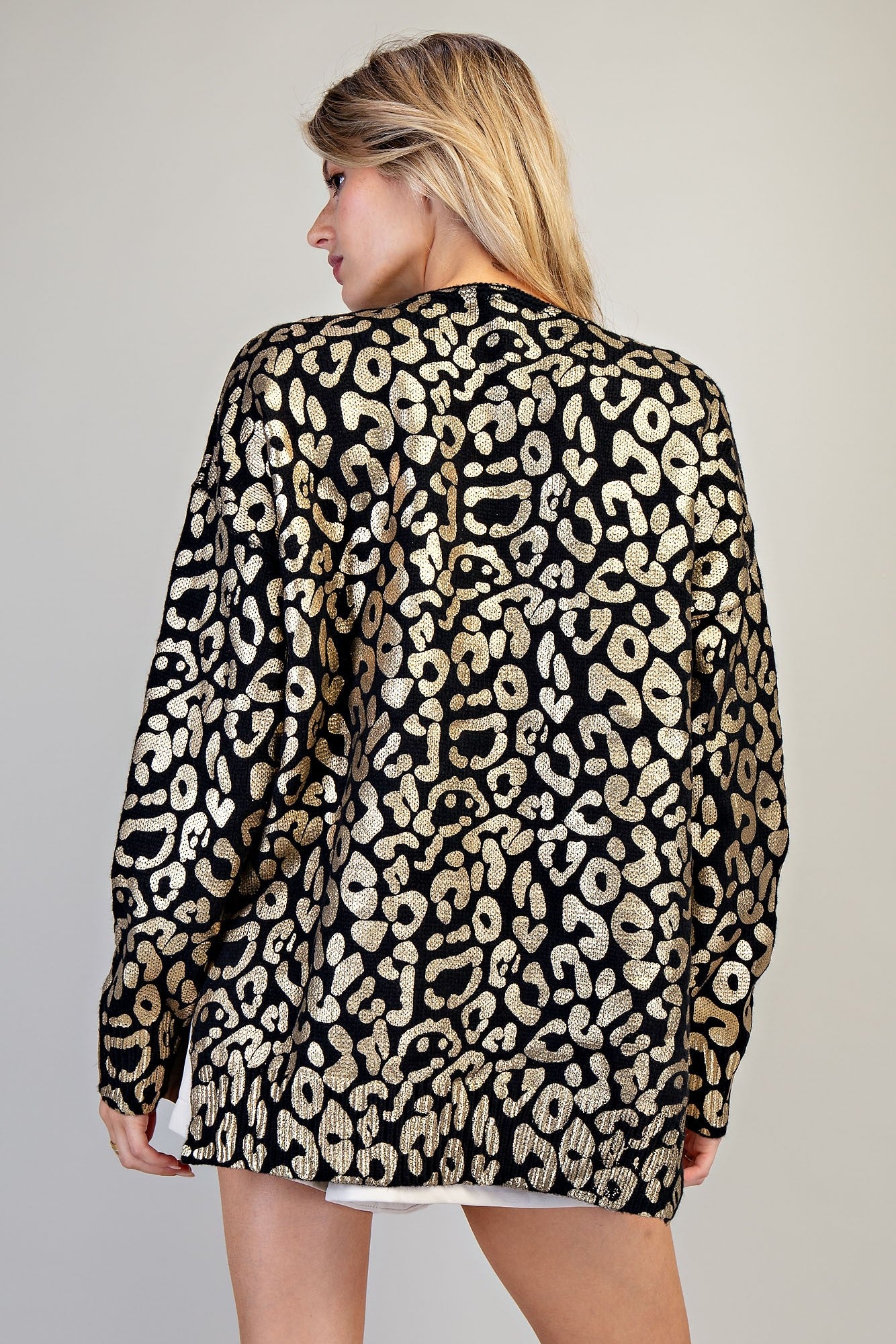 Wild Side Gold Metallic Sweater