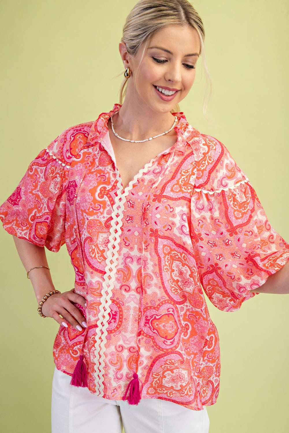Paisley and Cute Top PINK