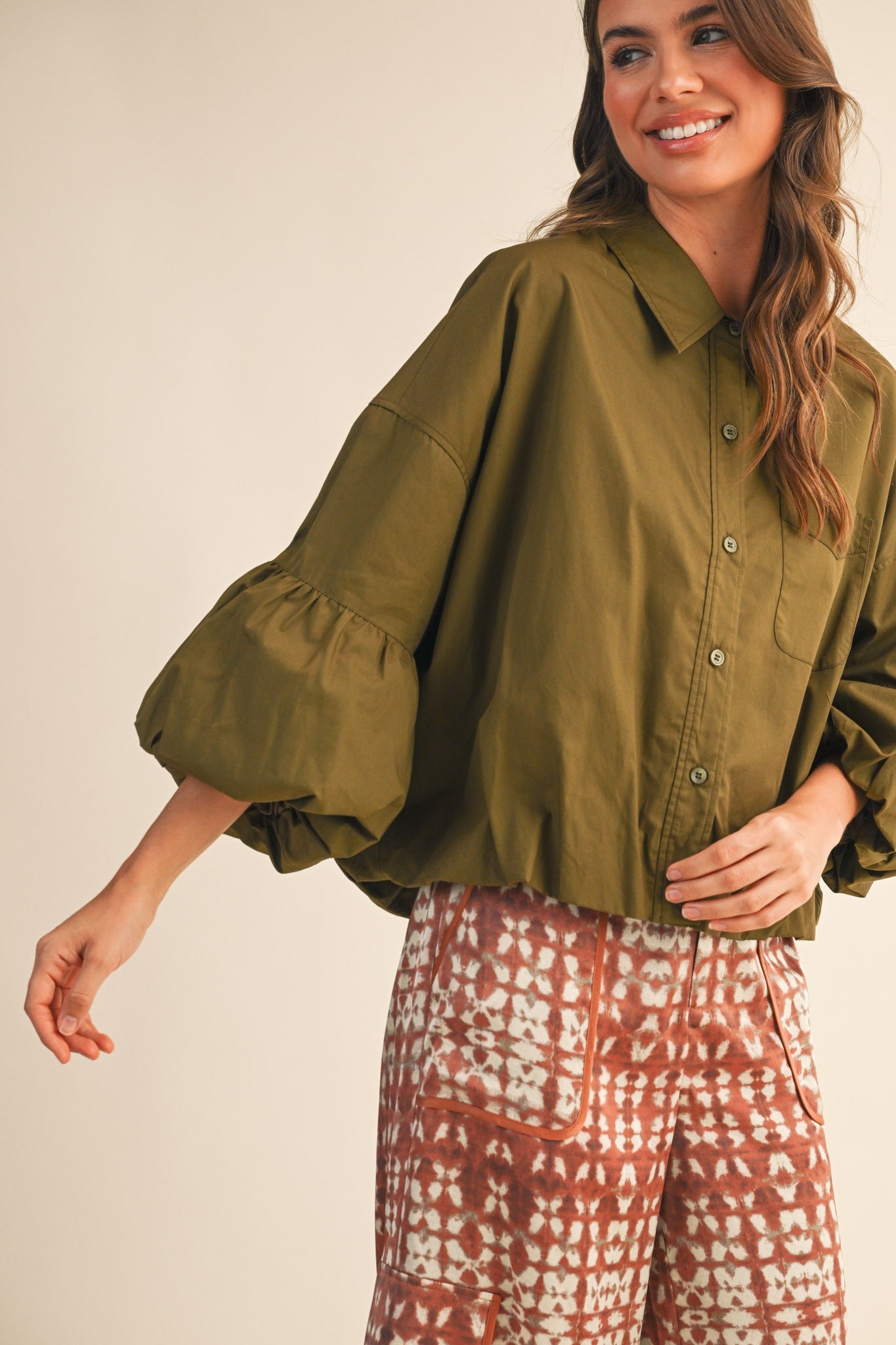 The Barker Button Down in Olive