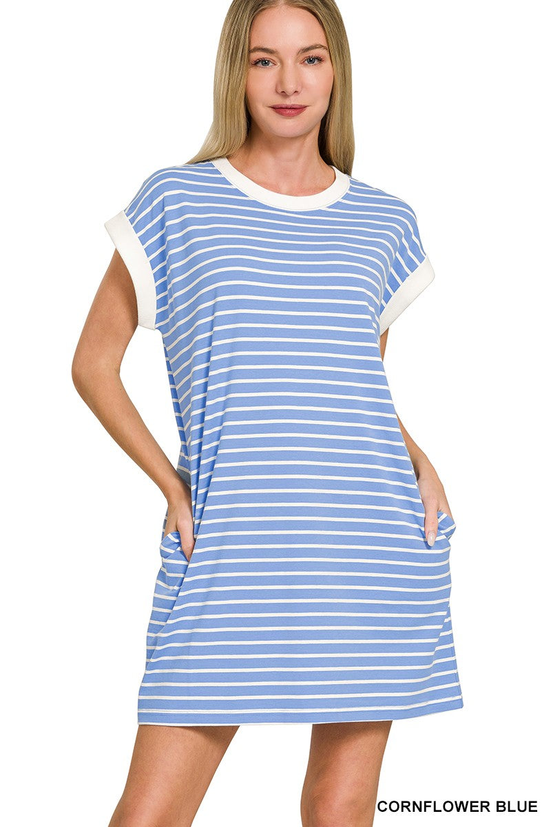 Summer Throw on Dress in Blue