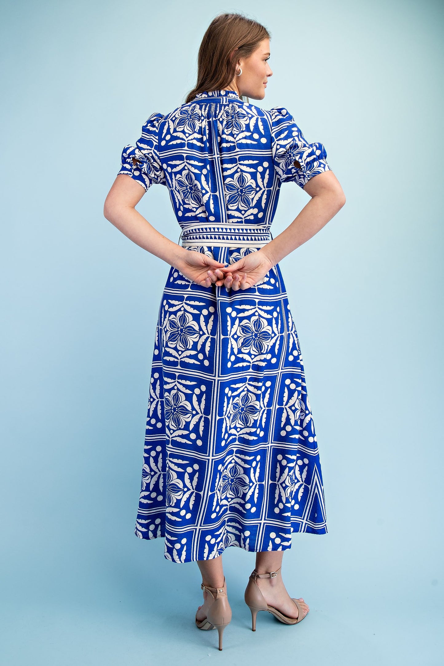 The Santorini Tile Maxi Dress