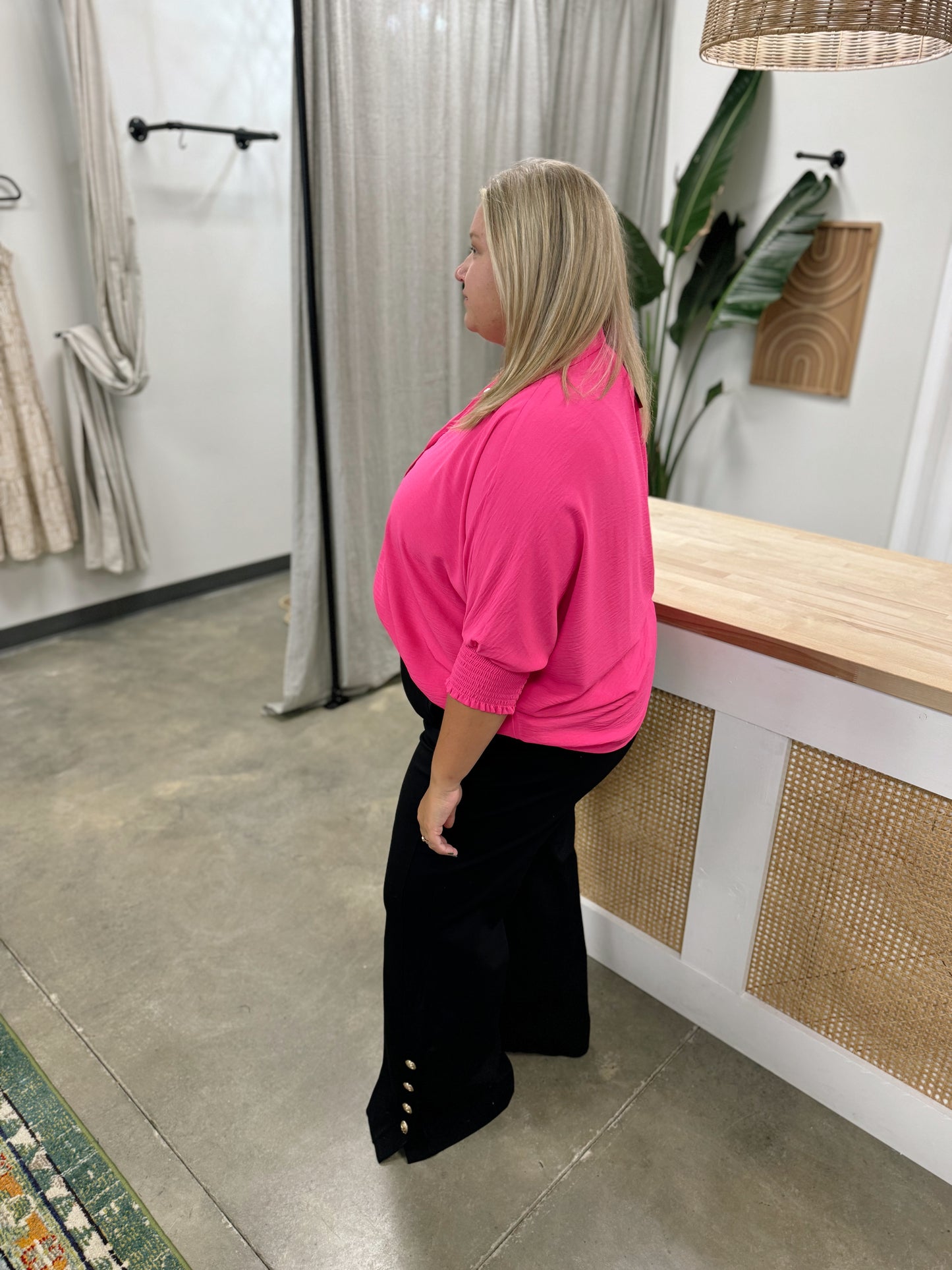 PLUS SIZE Magic Gala Button-Hem Pants
