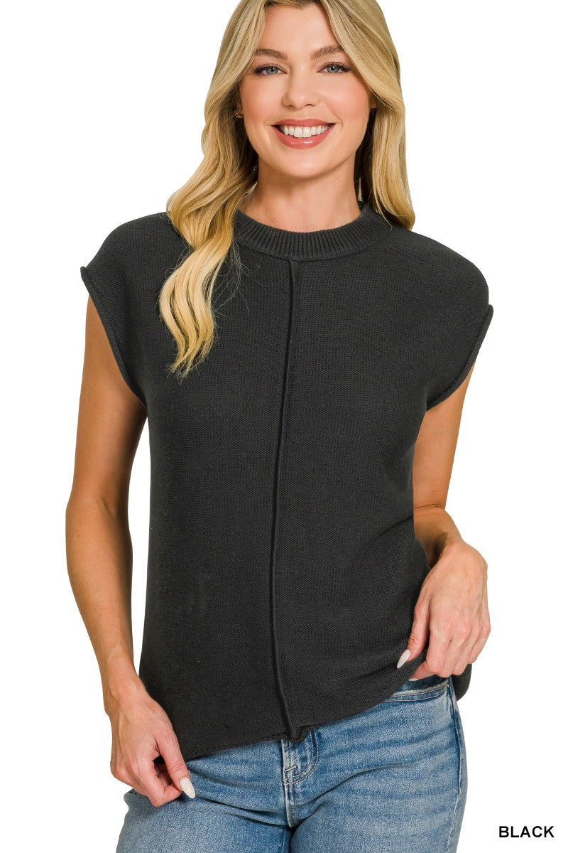 The Bailey Sleeveless Sweater-Black