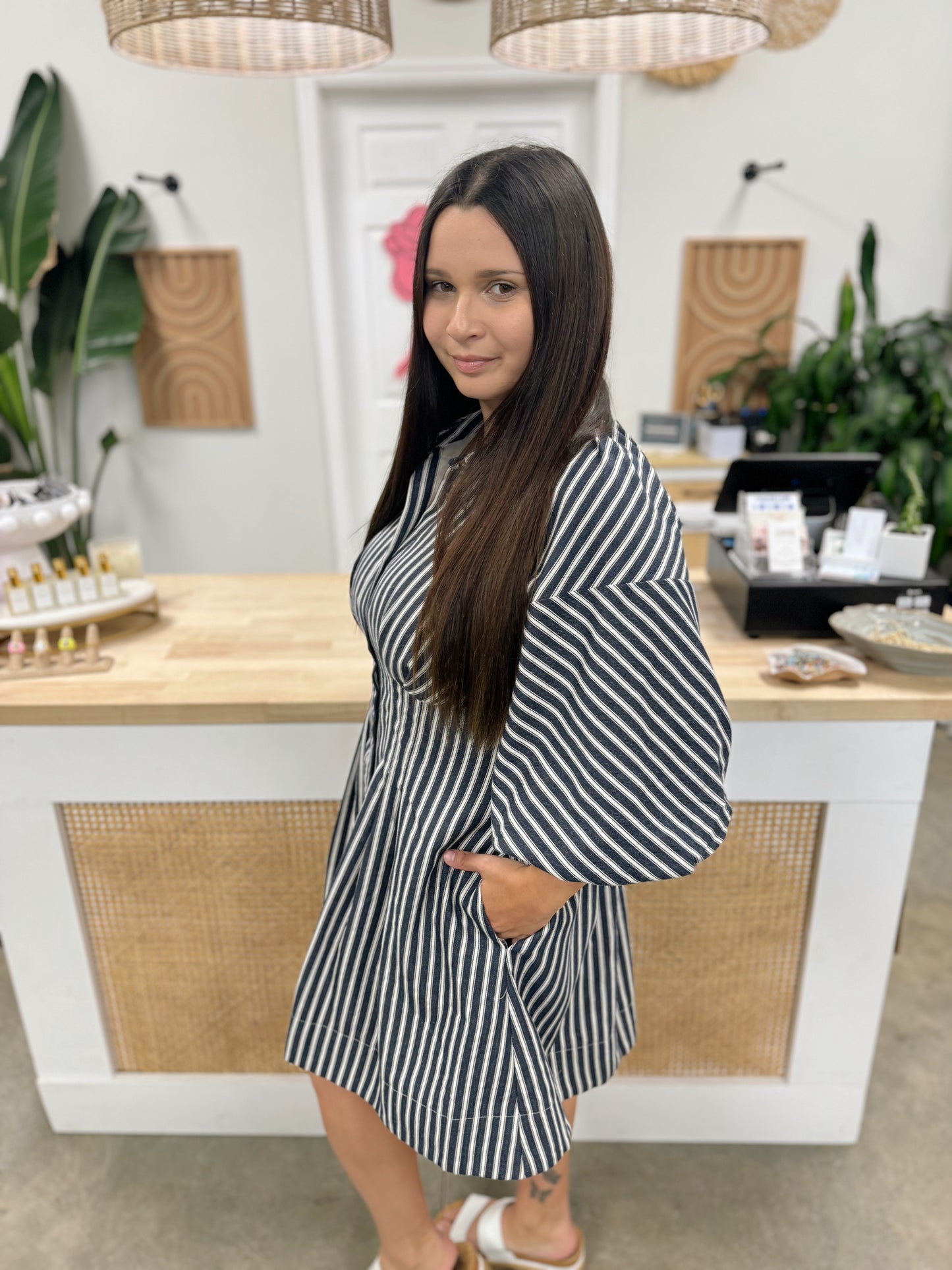 Office Denim Mini Dress