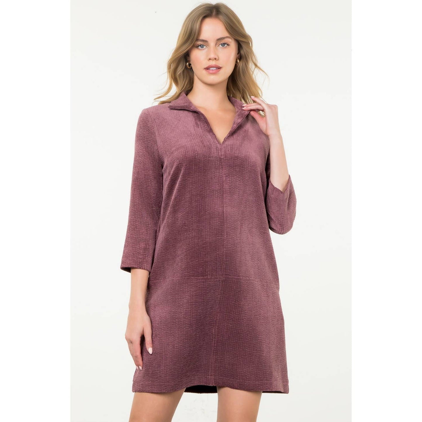 The Purple and Corduroy Midi Dress