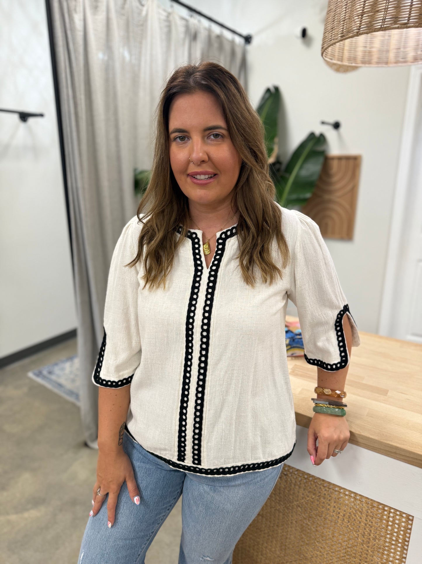 The Kimberly Linen Tunic Top