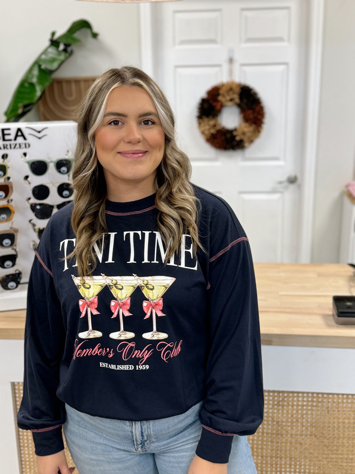 Tini Time Printed Pullover Sweatshirt