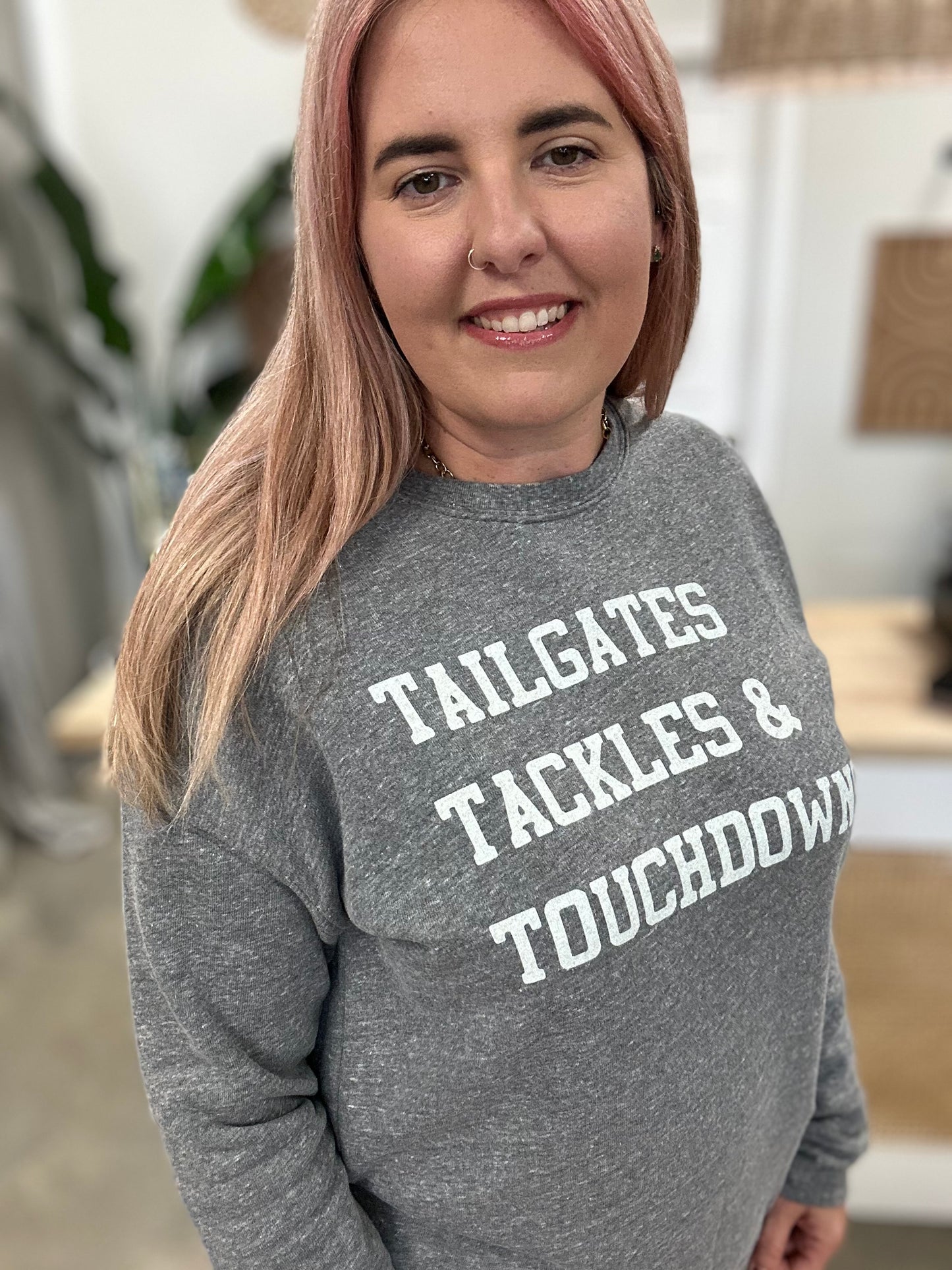 TAILGATES TACKLES & TOUCHDOWNS Graphic Sweatshirt
