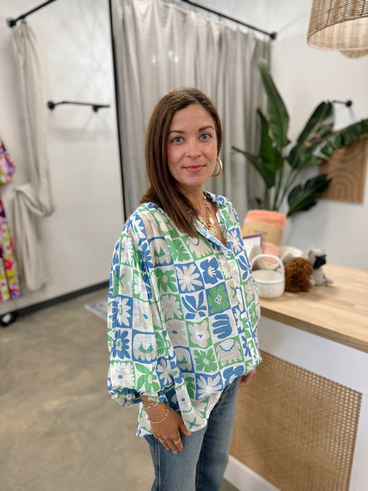 The Coastal Retro Tile Shirt
