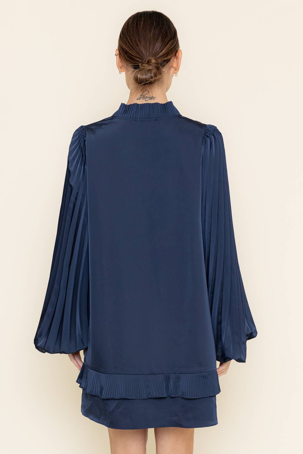 Classy and Chic Pleated Mini Dress