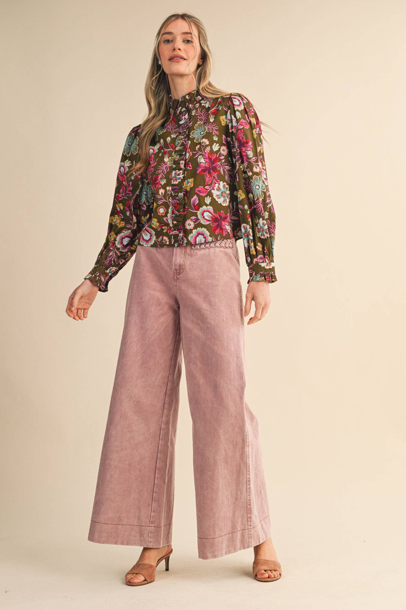 The Laci Ruffle Button Down Blouse