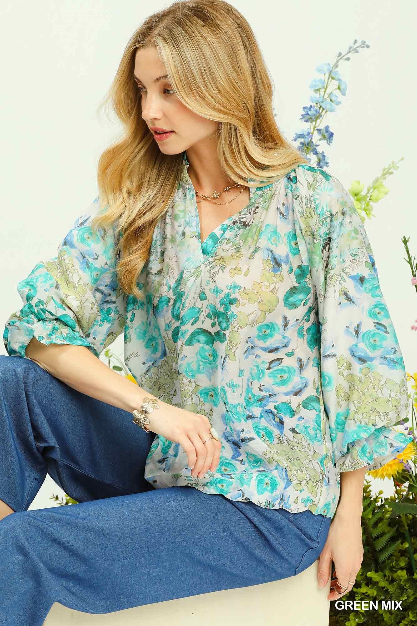 Water Color and Hues Blouse