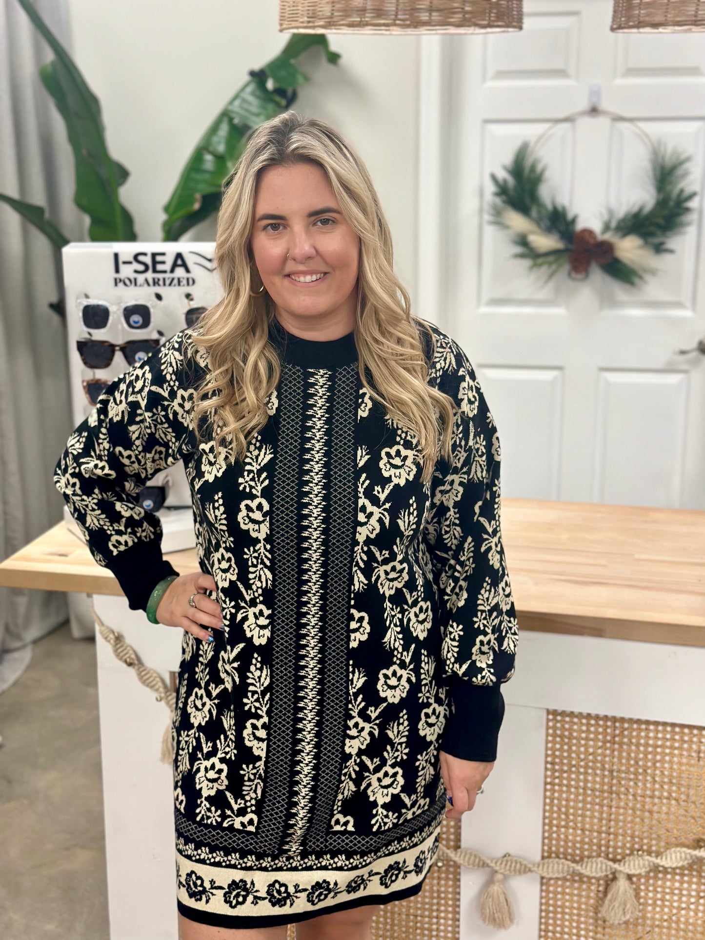 The Jacquard Sweater Dress