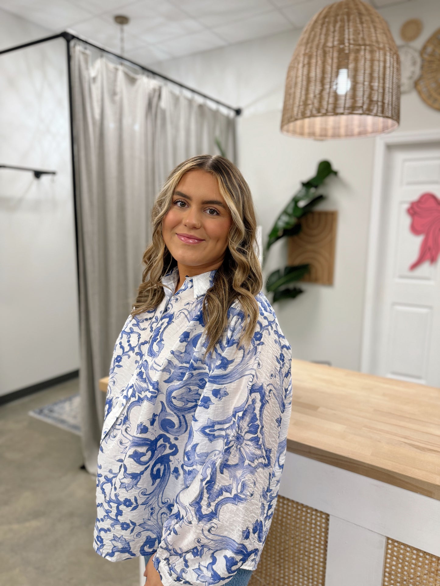 Moroccan Tile Button Down Shirt