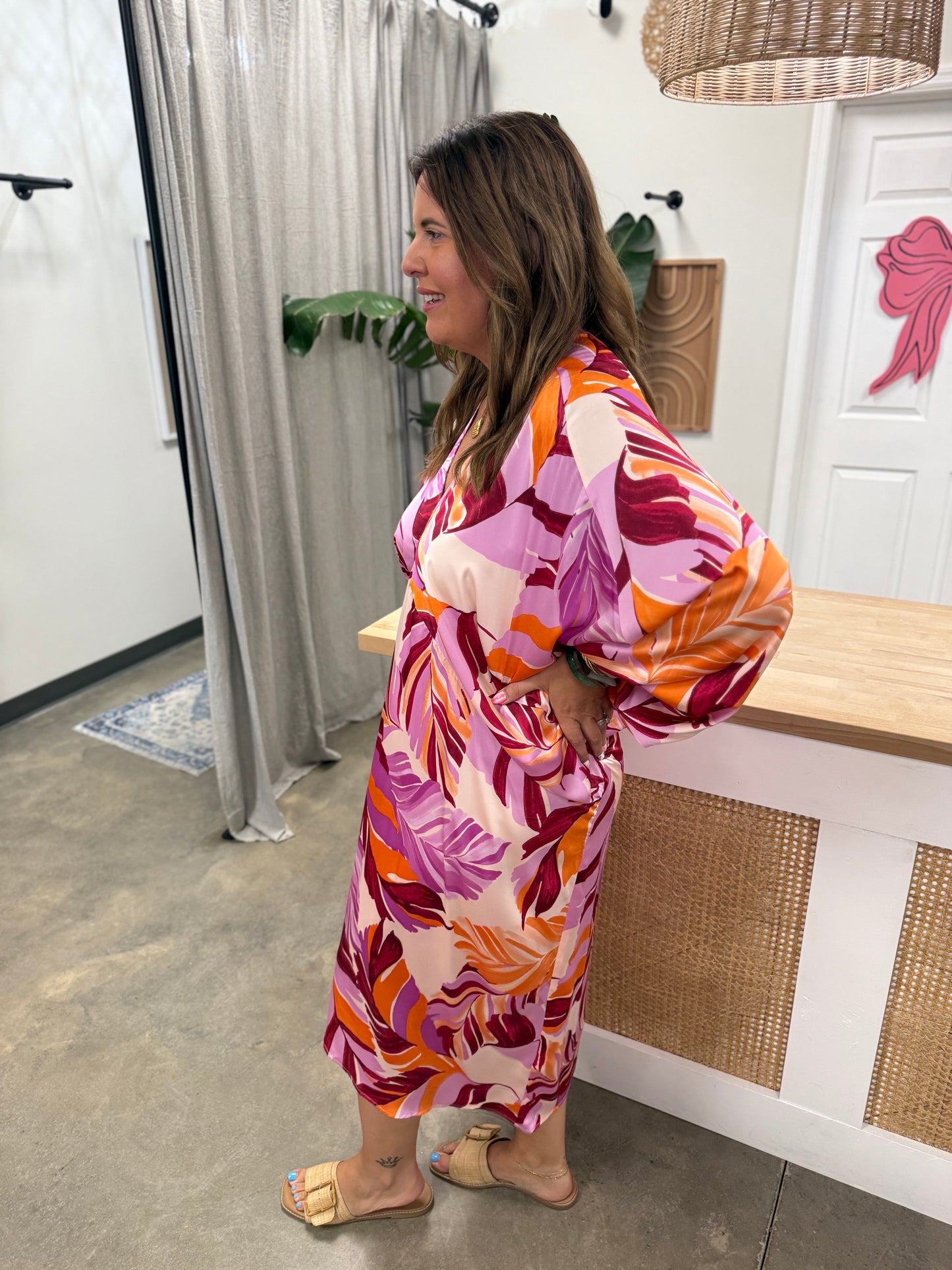 Berry Kiss Maxi Kaftan Dress