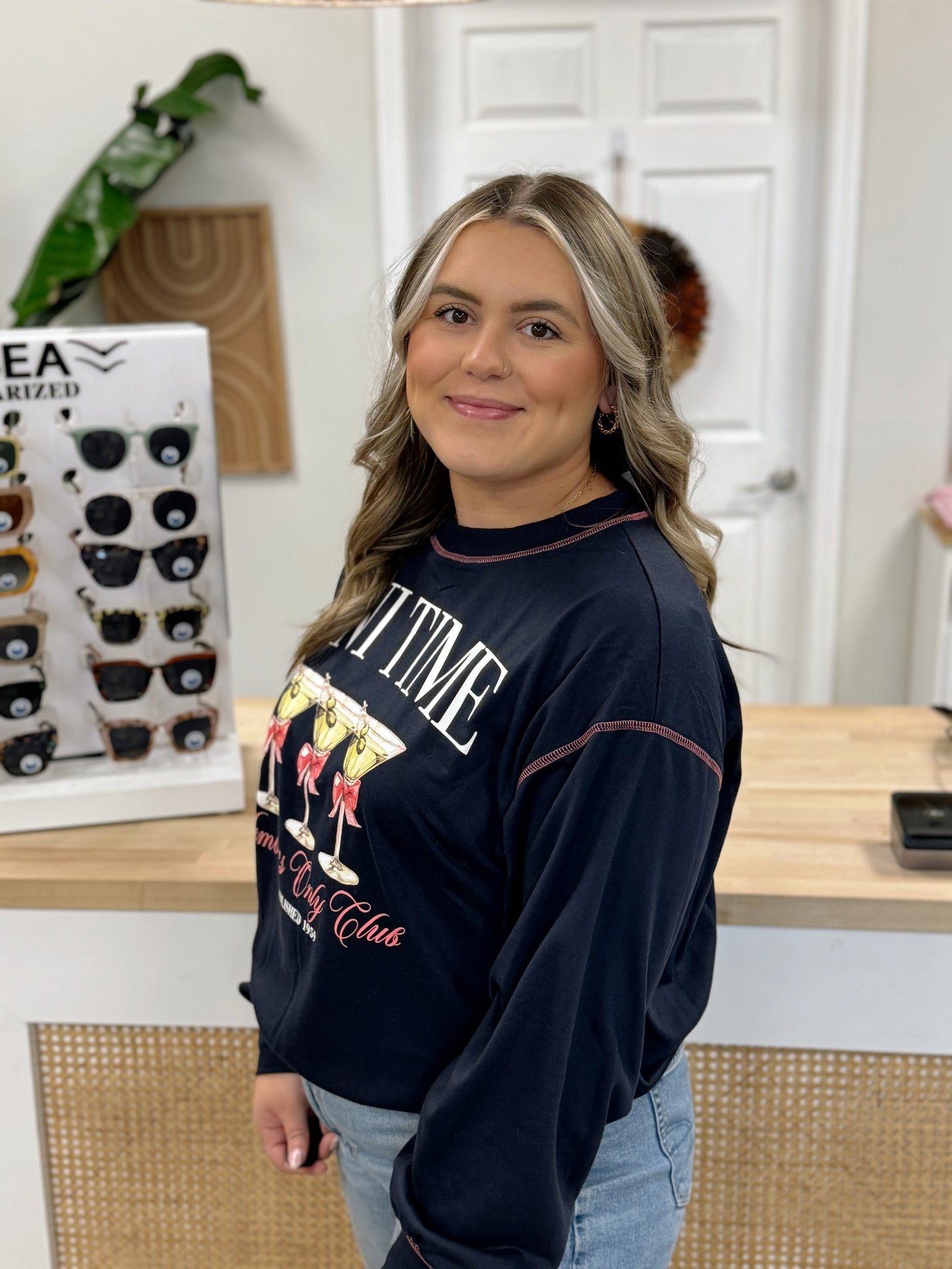 Tini Time Printed Pullover Sweatshirt