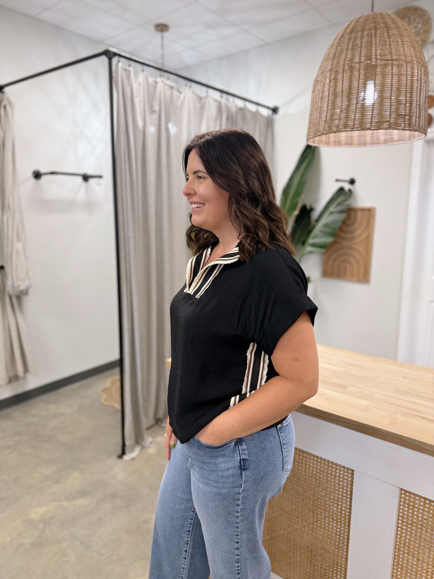 The Solan Top in Black