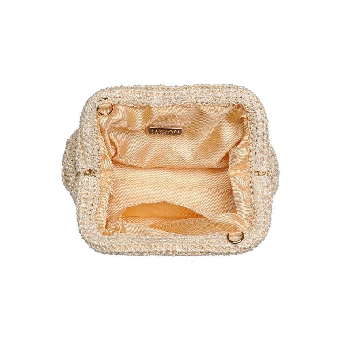 Annie Straw Clutch Bag With Chain Strap