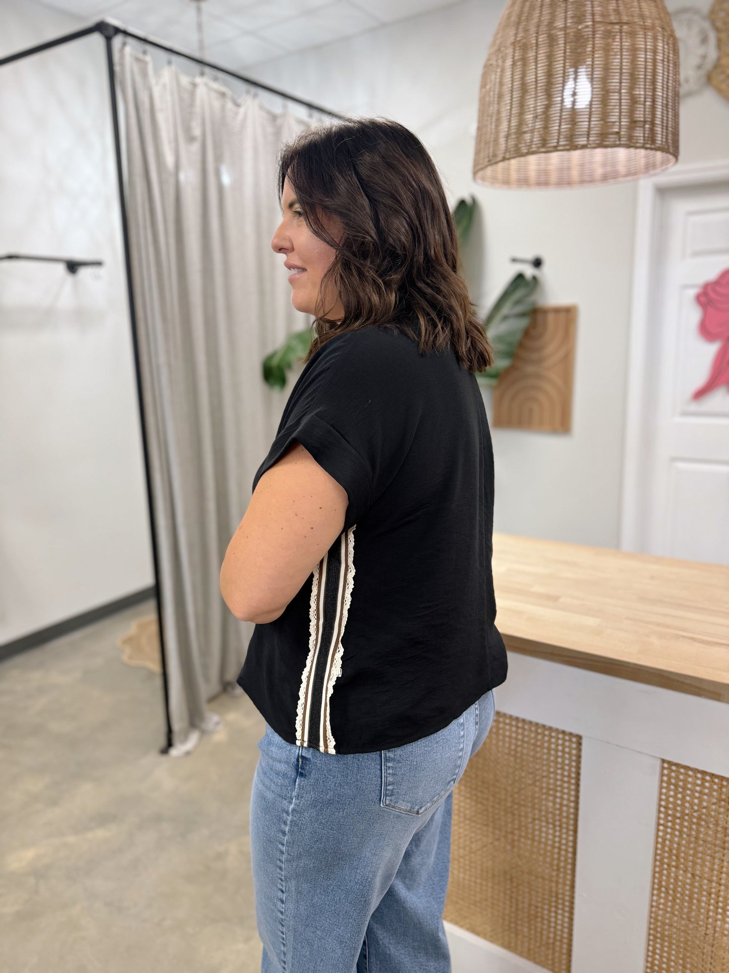 The Solan Top in Black