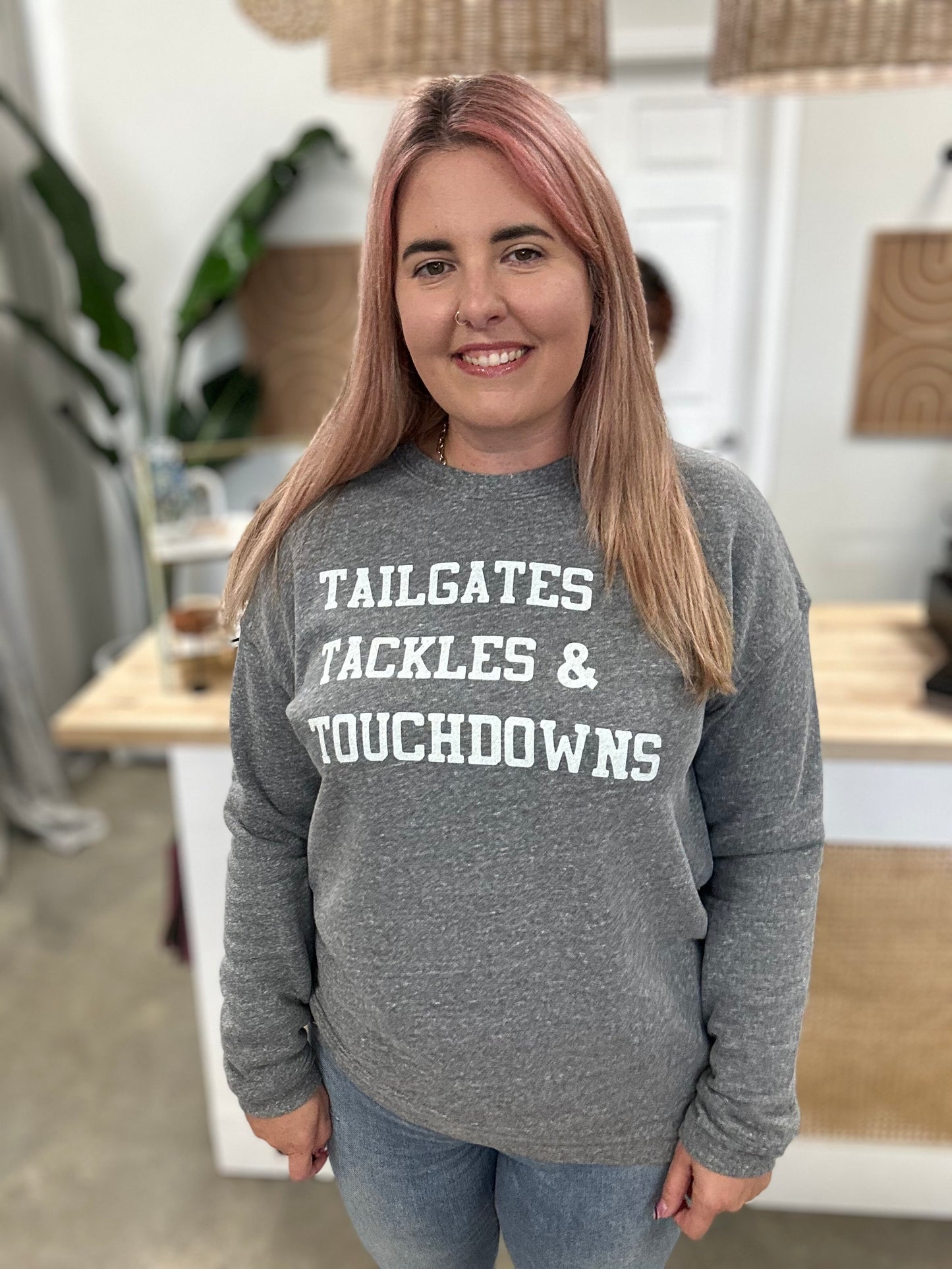 TAILGATES TACKLES & TOUCHDOWNS Graphic Sweatshirt