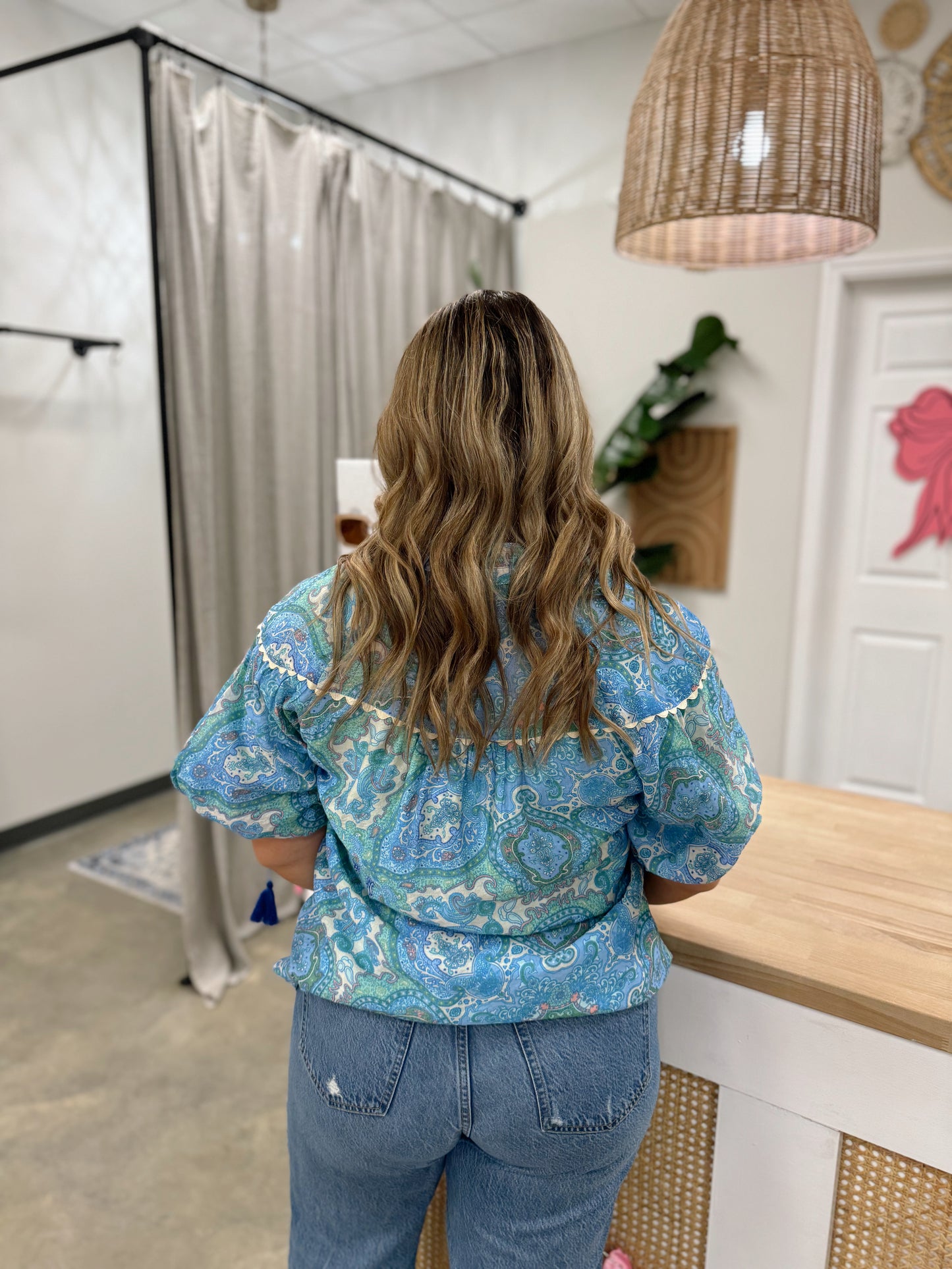 Paisley and Cute Top Blue