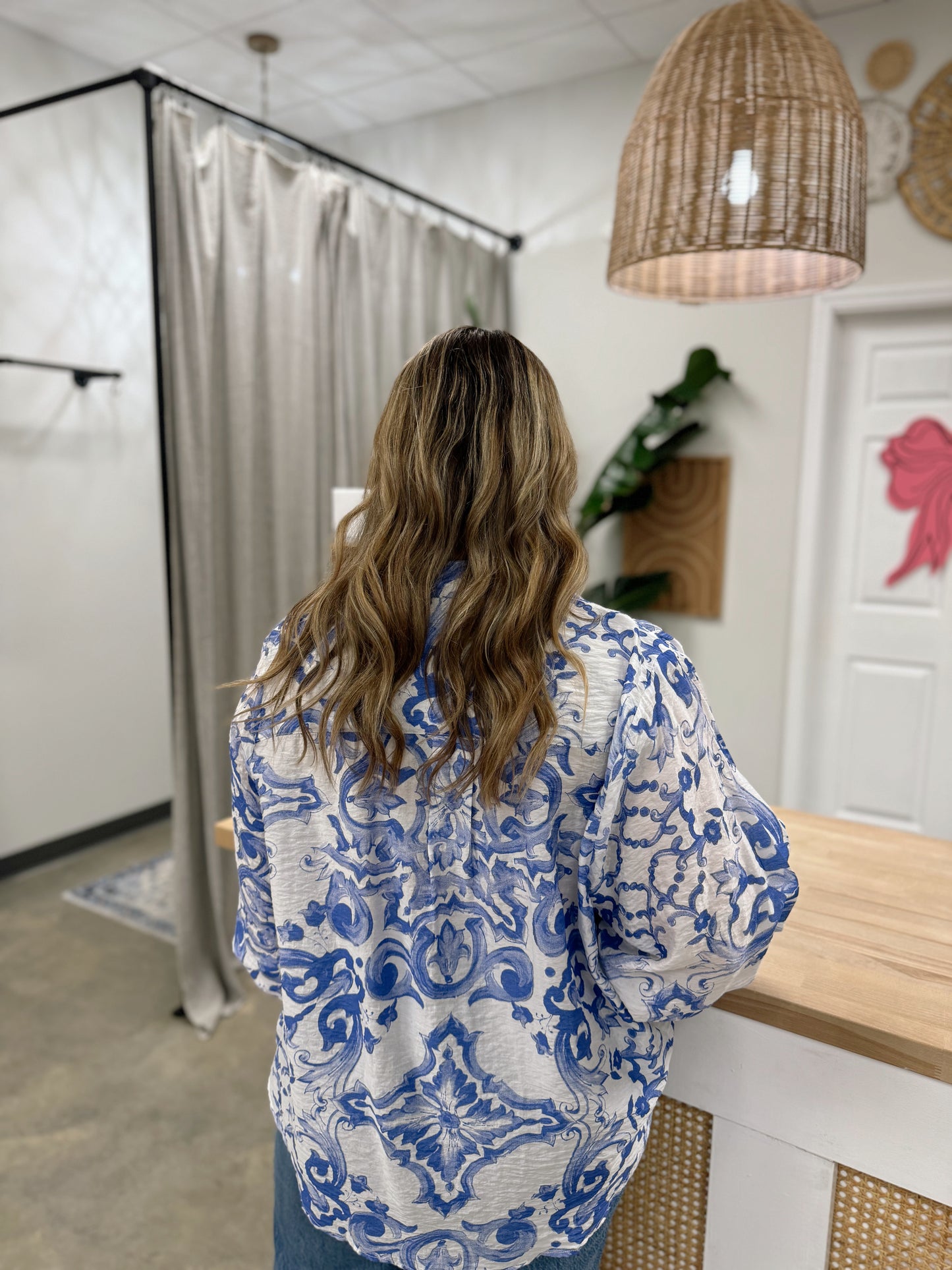 Moroccan Tile Button Down Shirt