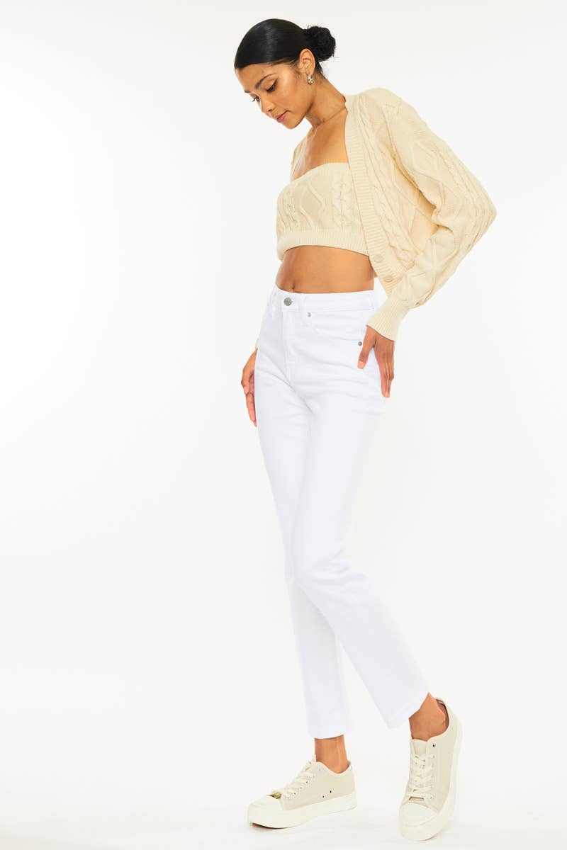 THE KARLIE HIGH RISE SLIM STRAIGHT JEANS