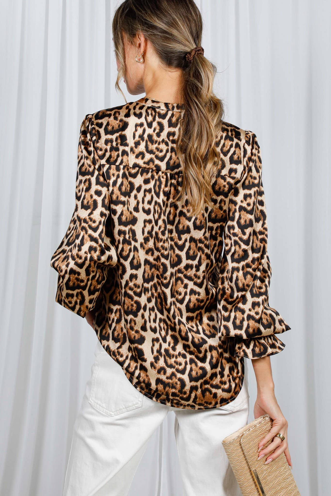 Henley Leopard Print Shirt