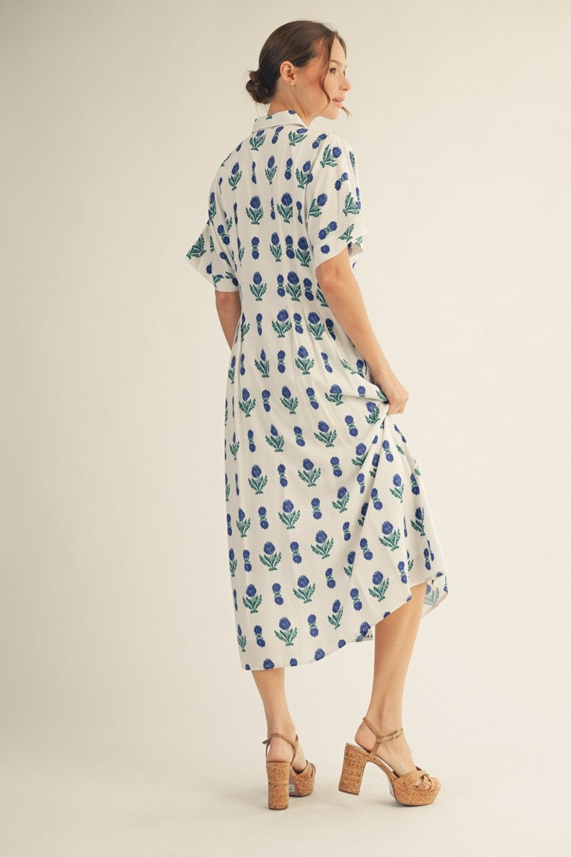 The Pleated & Pretty Midi Dress