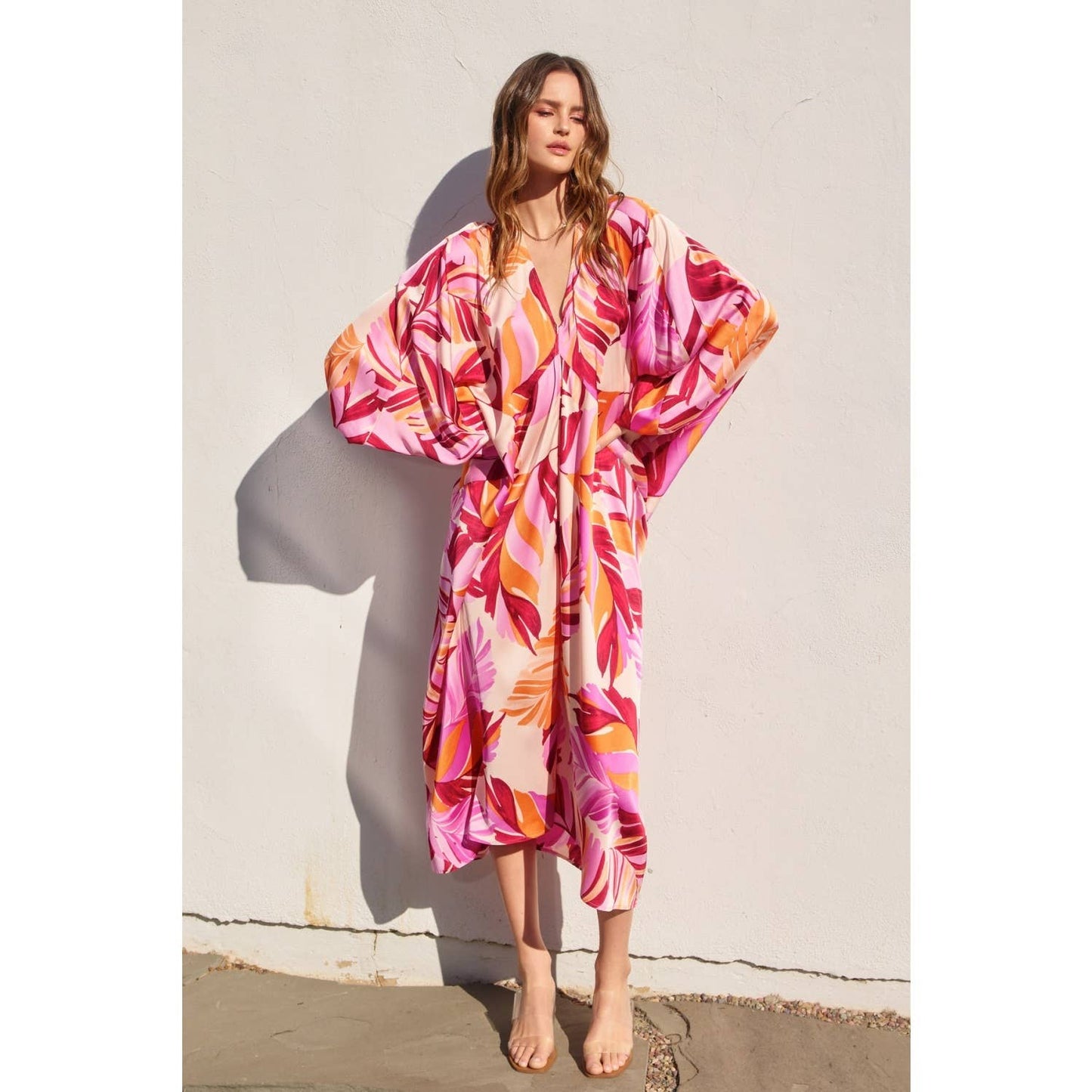 Berry Kiss Maxi Kaftan Dress