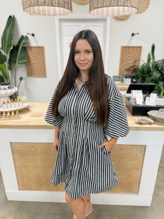Office Denim Mini Dress