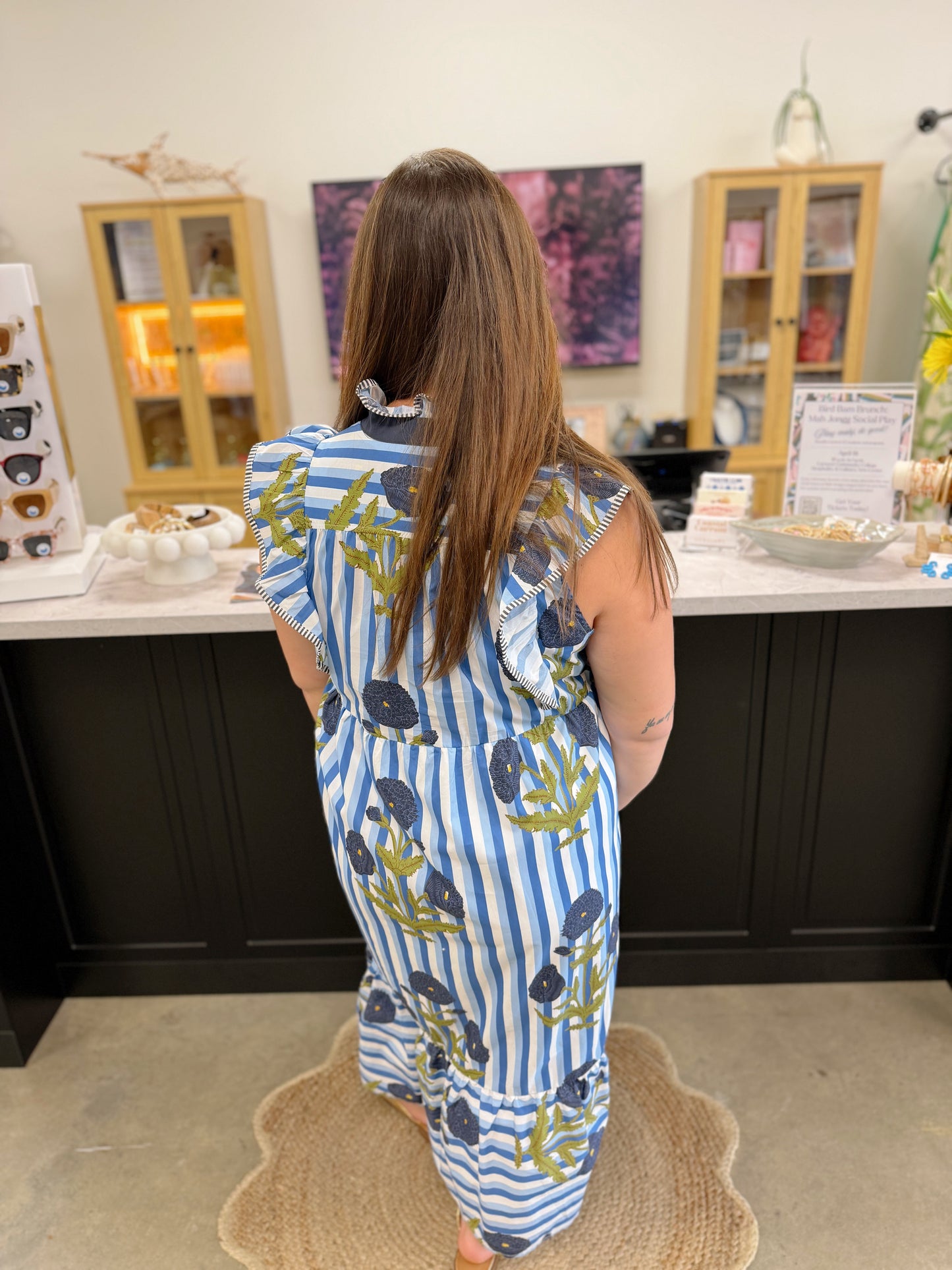 The Block Print Midi Dress