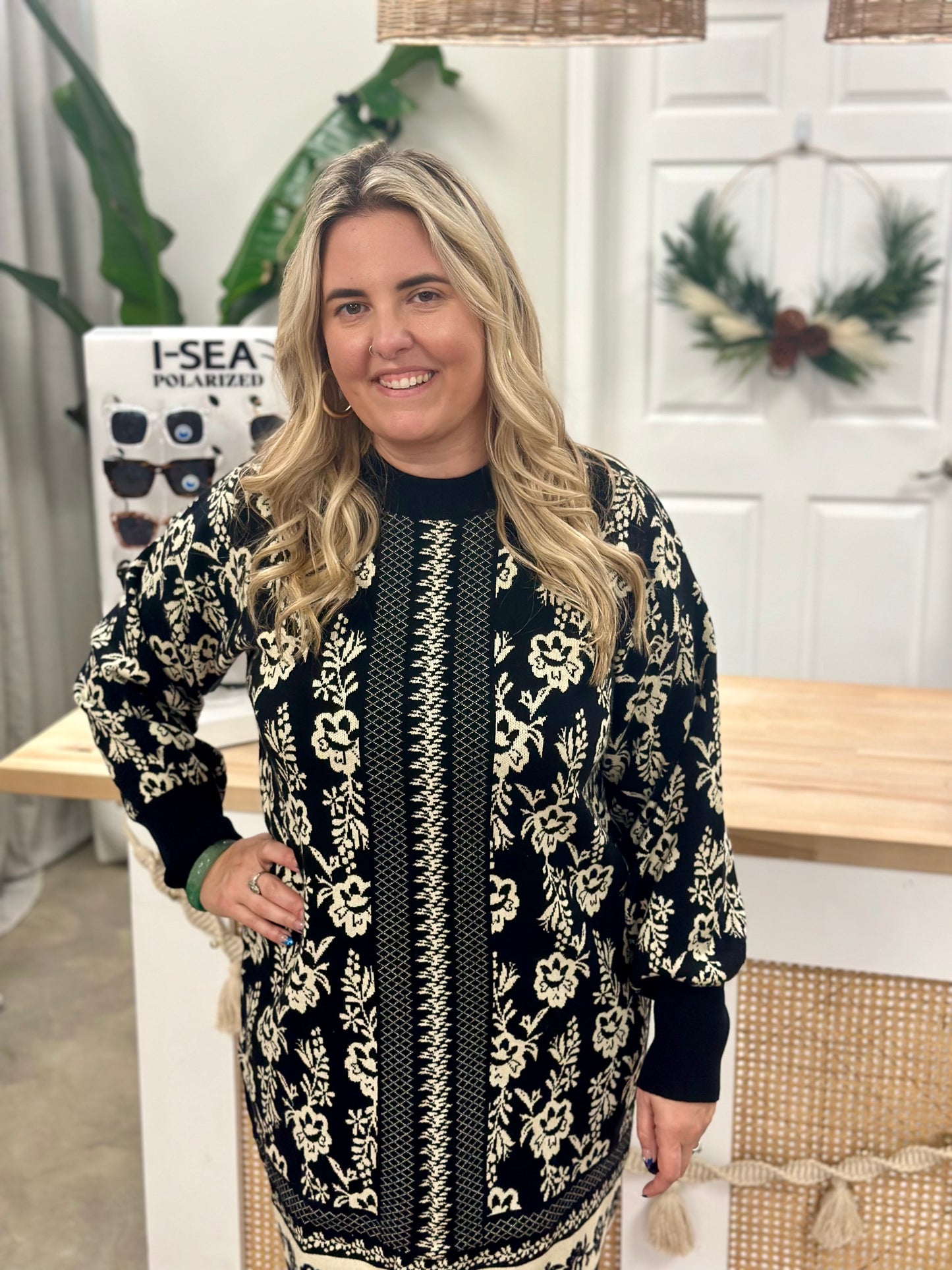 The Jacquard Sweater Dress