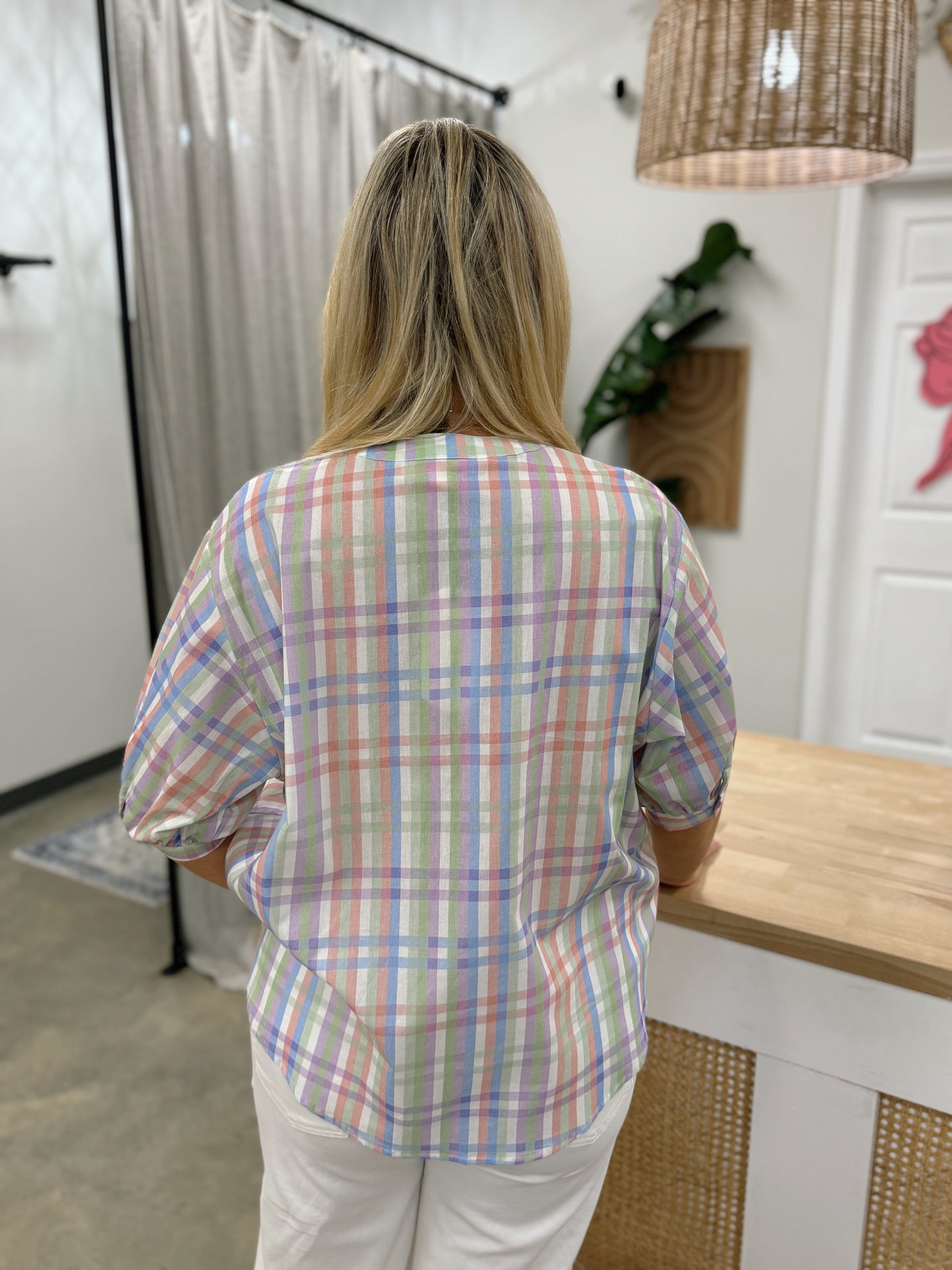 Pastel Bliss Button Down Top