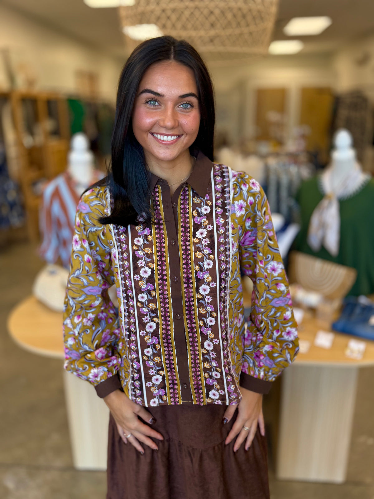 The Cary Floral Button Down