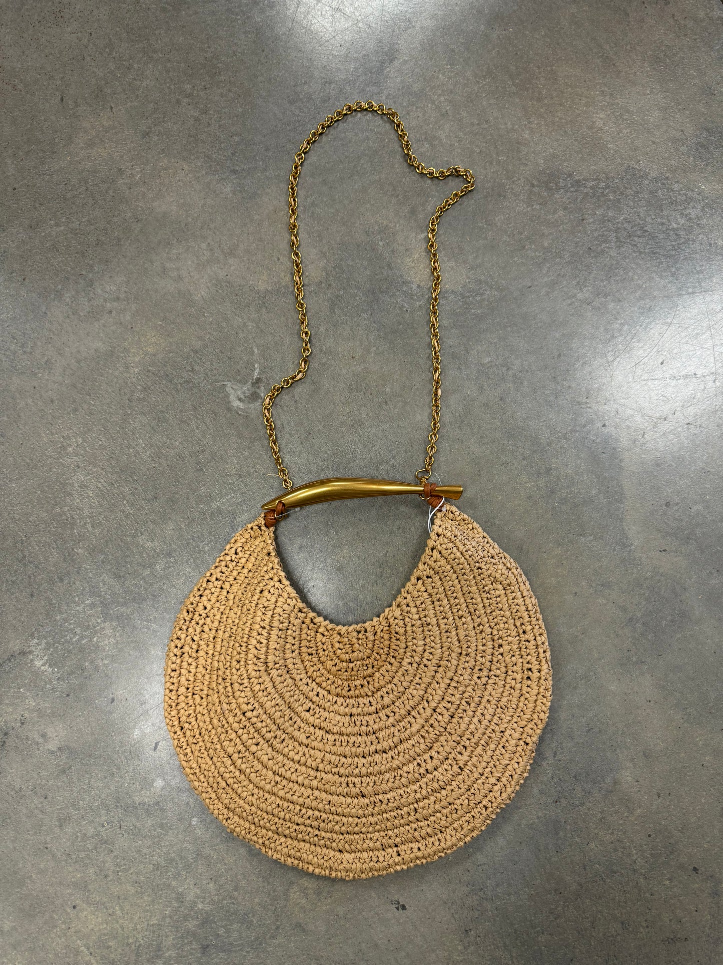 Brielle Circle Straw Crossbody Bag