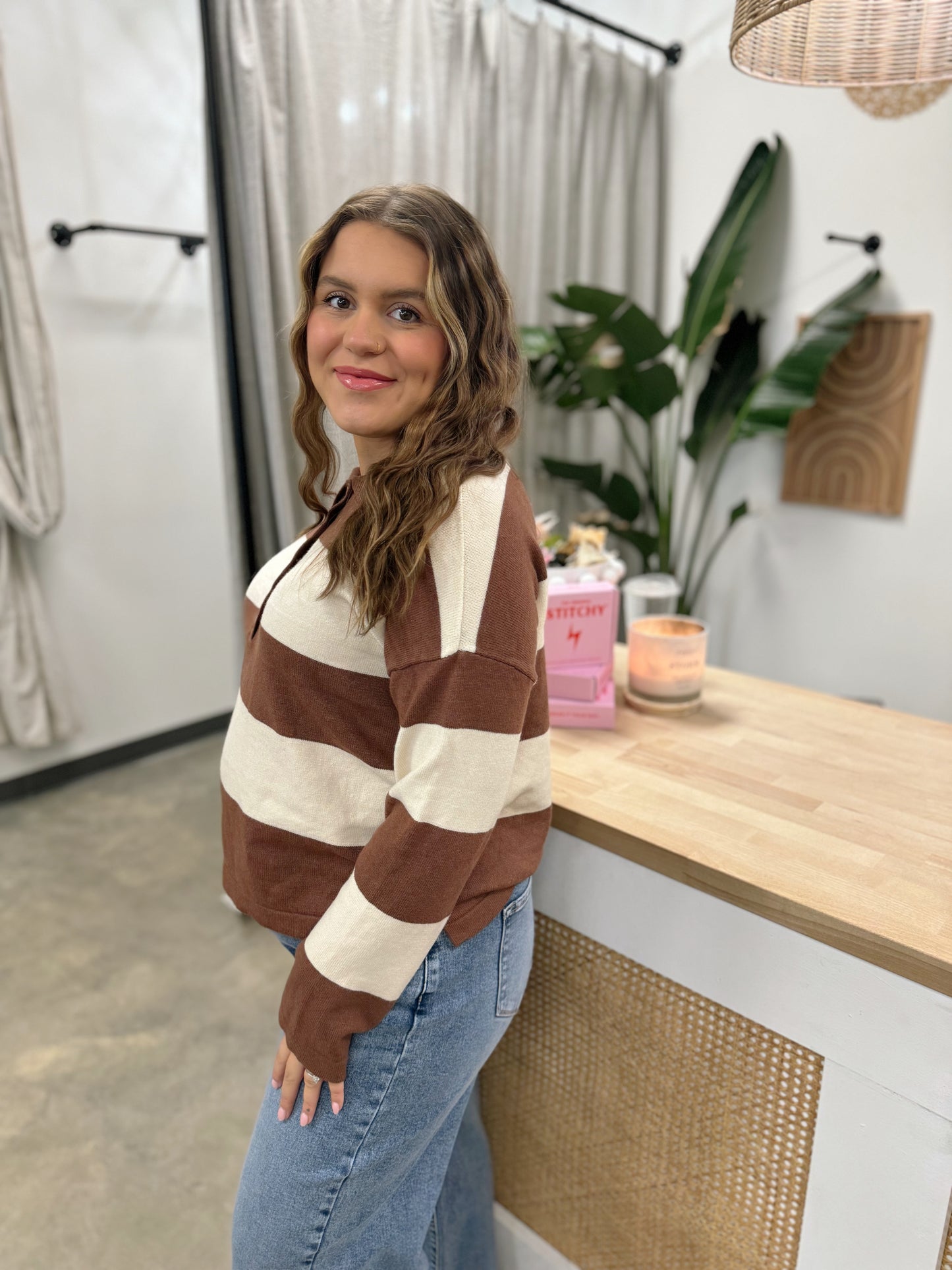 The Rugby Sweater In Pecan