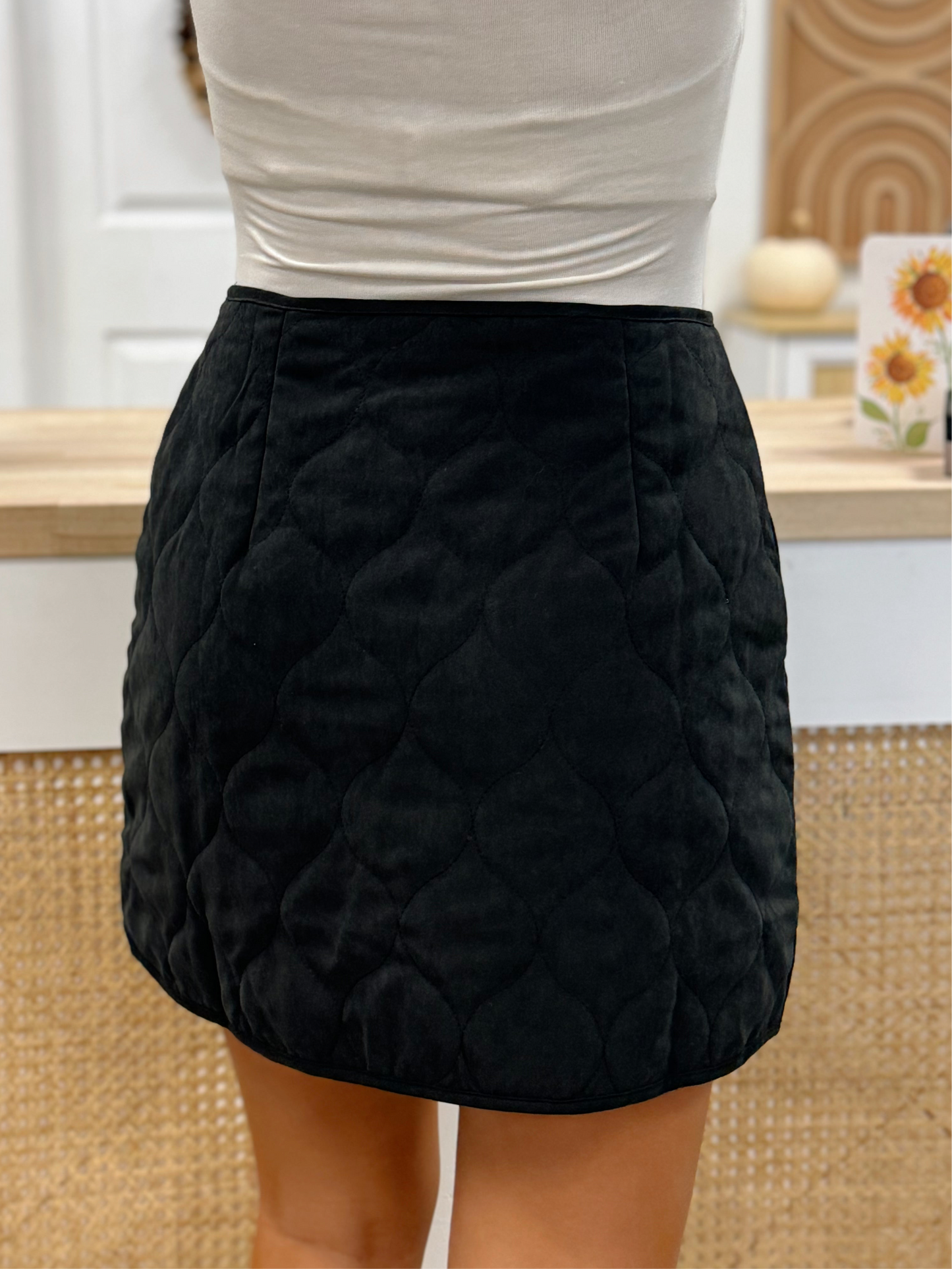 Quilted Puffer Mini Skirt