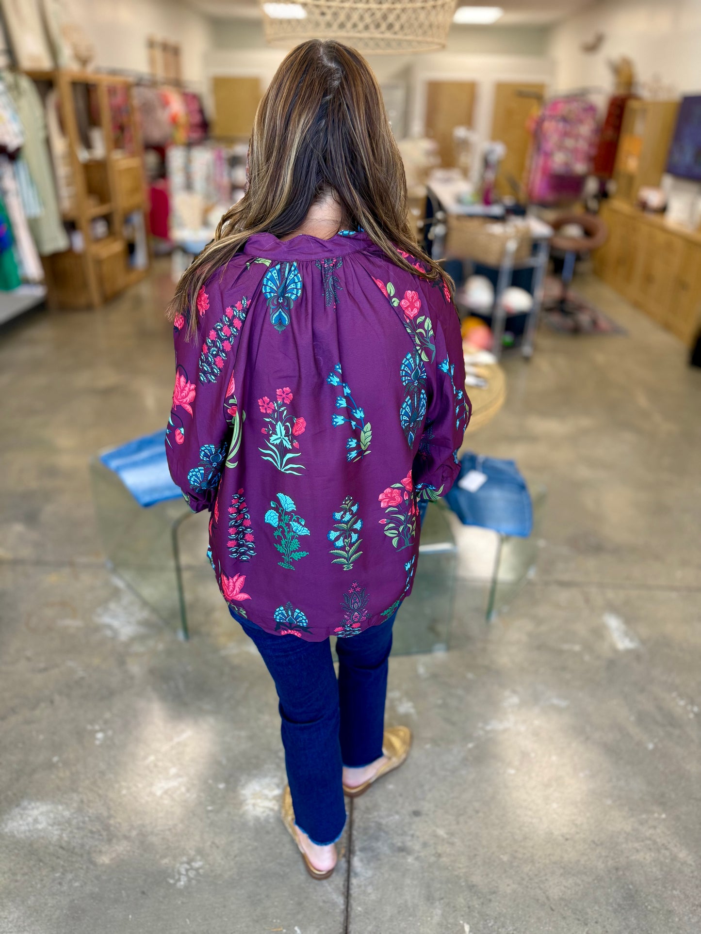 The Block Print Paisley Blouse